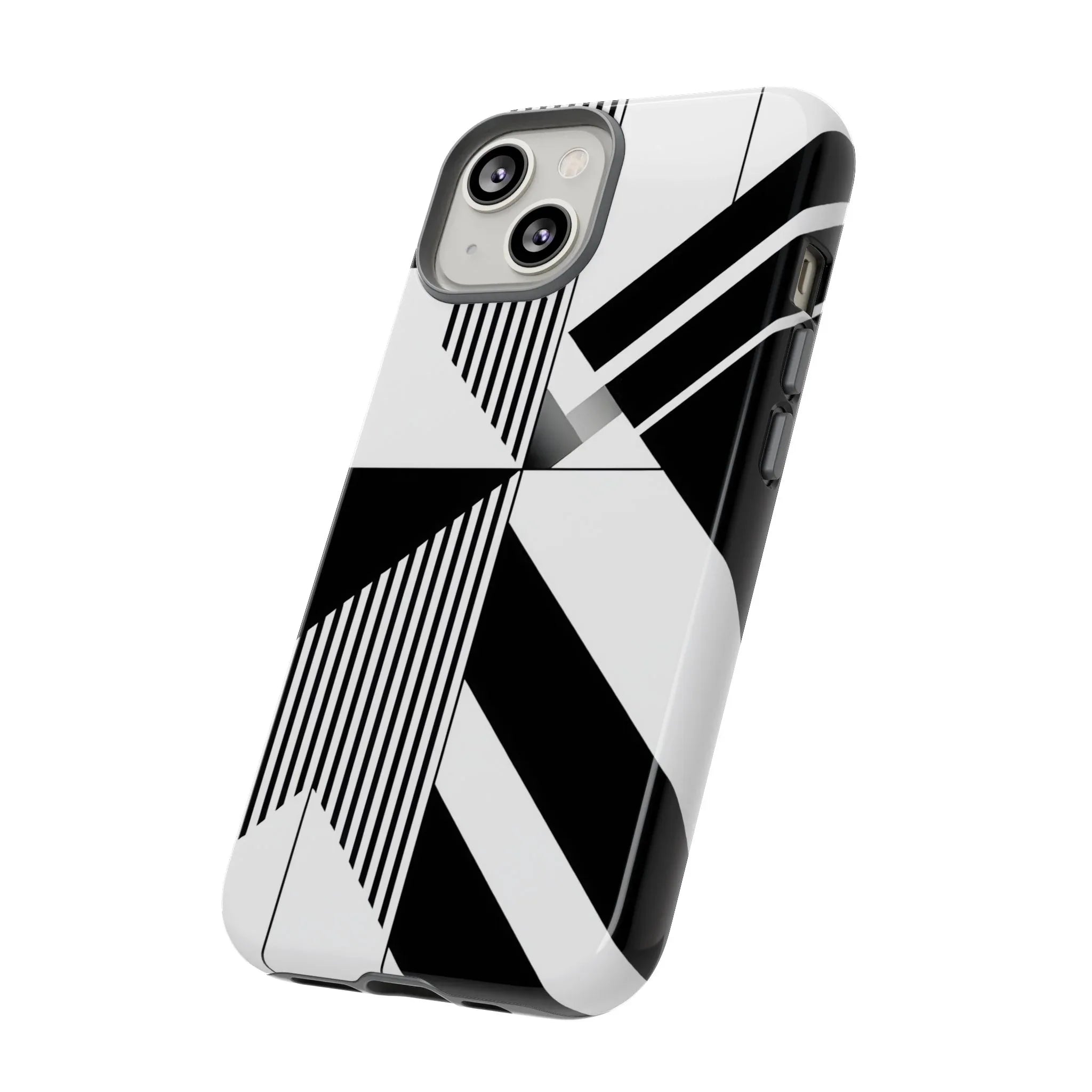Monochrome Tough Phone Case for iPhone 11-16 and Galaxy S20–S25 - KARARMDESIGN