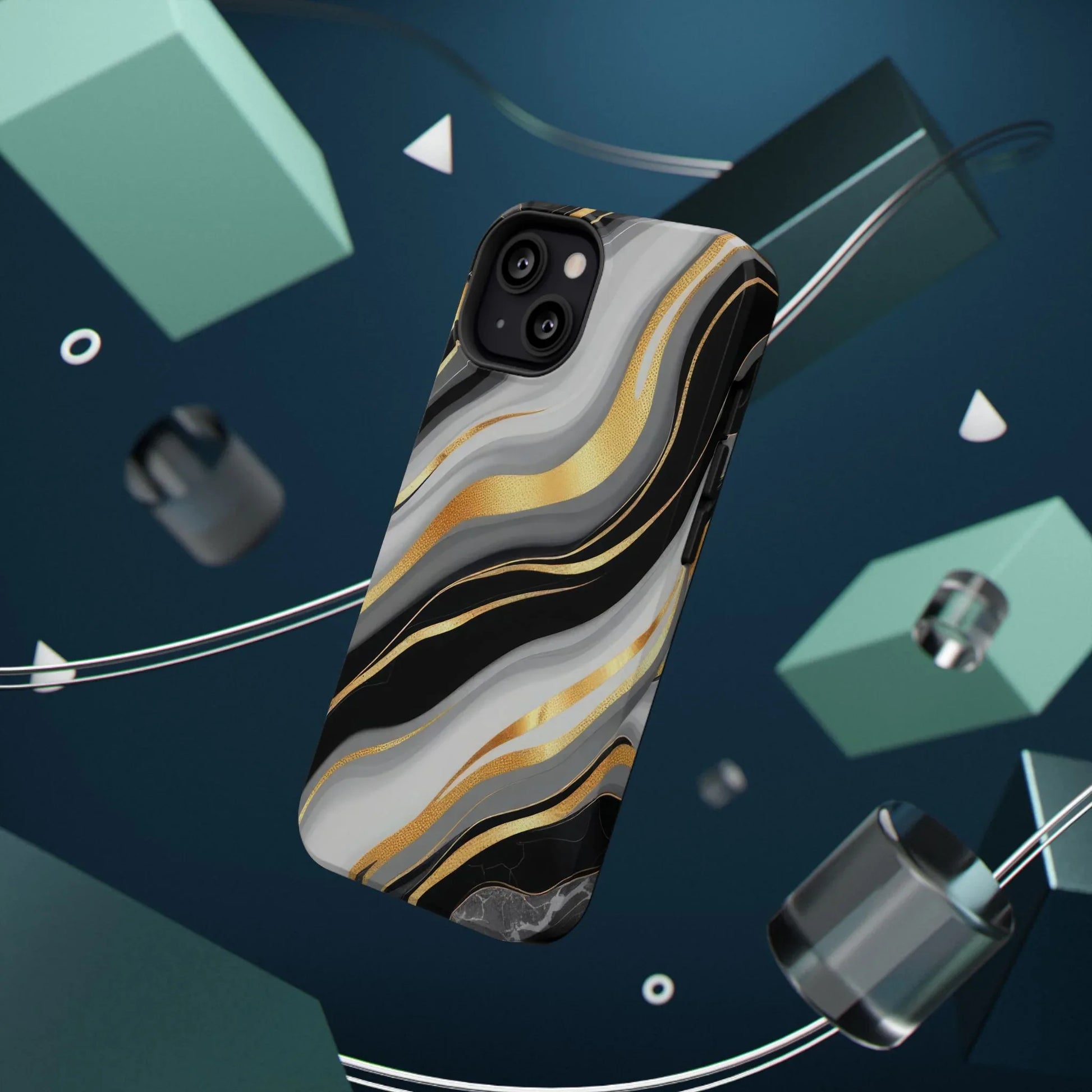 Modern Marble Flow Phone Case for iPhone 11-17 - KARARMDESIGN