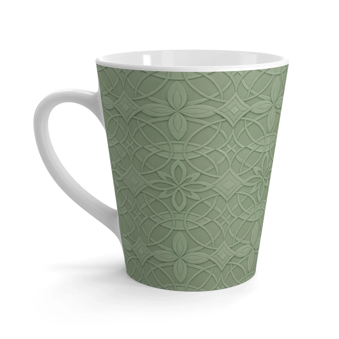 Verdant Pattern Latte Mug 12oz - KARARMDESIGN