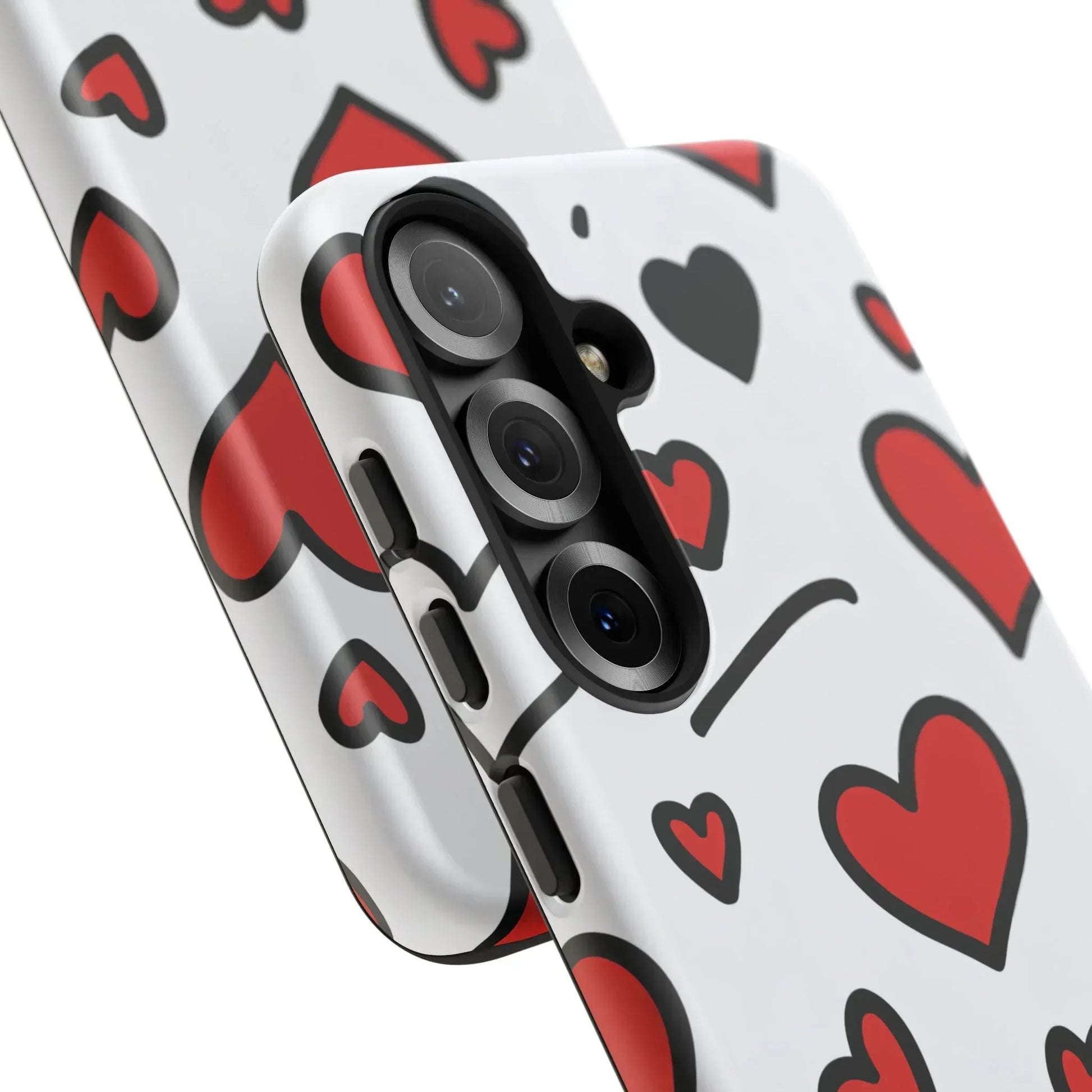 Scattered Hearts Phone Case for iPhone 11-17 and Galaxy S10-S25 - KARARMDESIGN