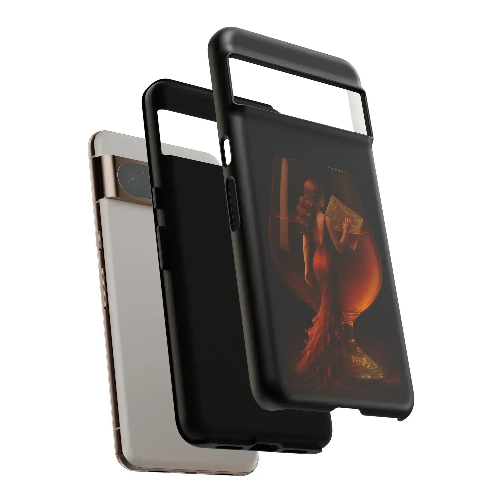 Elegant Midnight Lady Phone Case for iPhone 8-16 and Google Pixel up to 9 Models - KarArmDesign