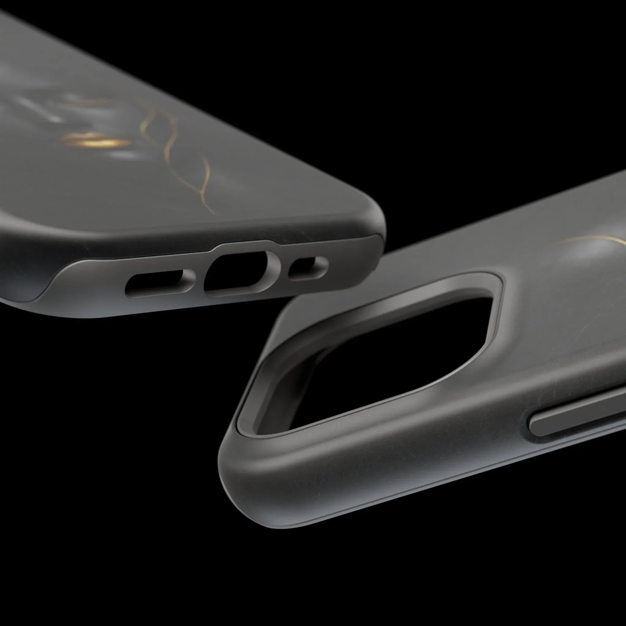 Black Gold Face Phone Case for iPhone 13-17 - KARARMDESIGN
