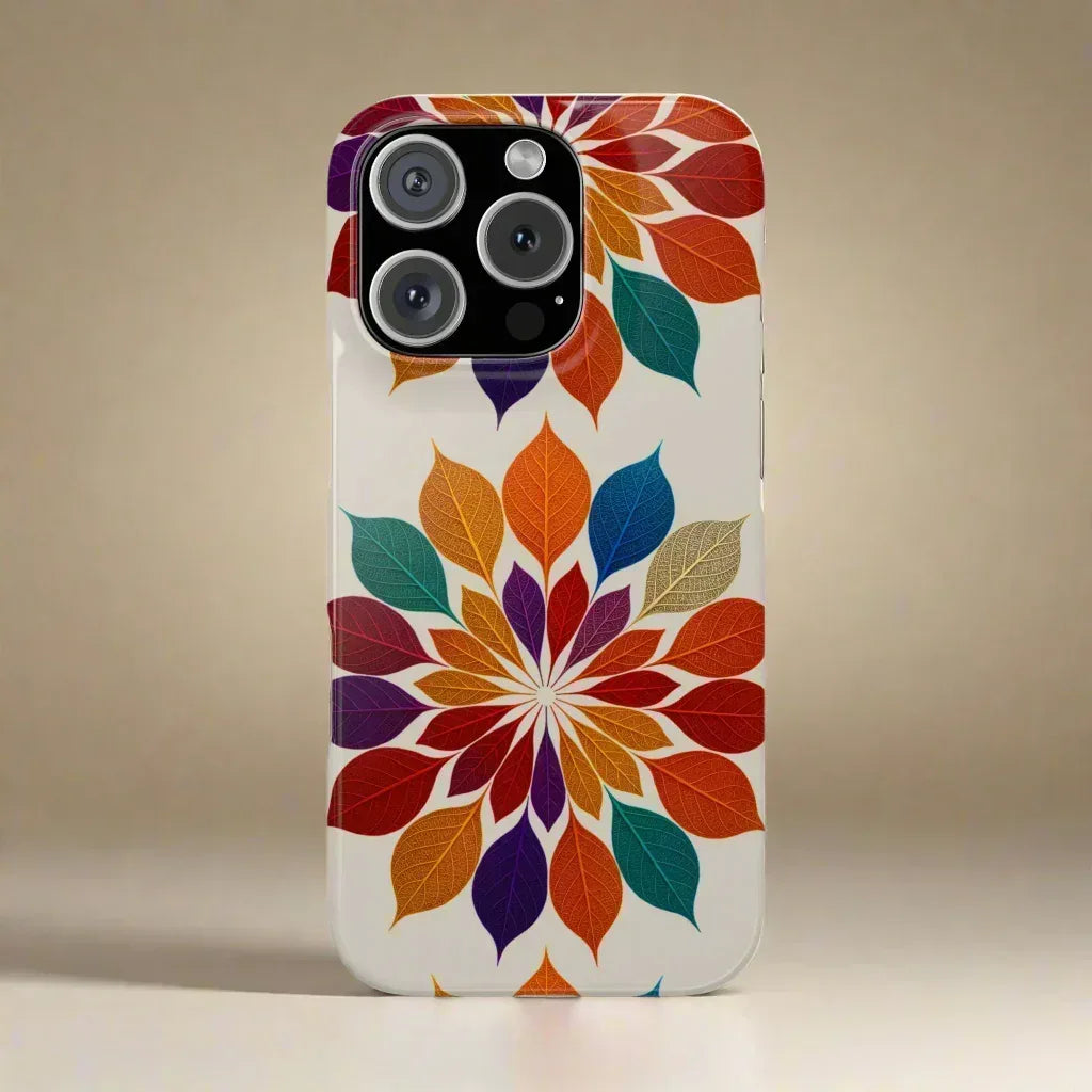 Leaf Mandala Phone Case for iPhone 11-16 - KARARMDESIGN