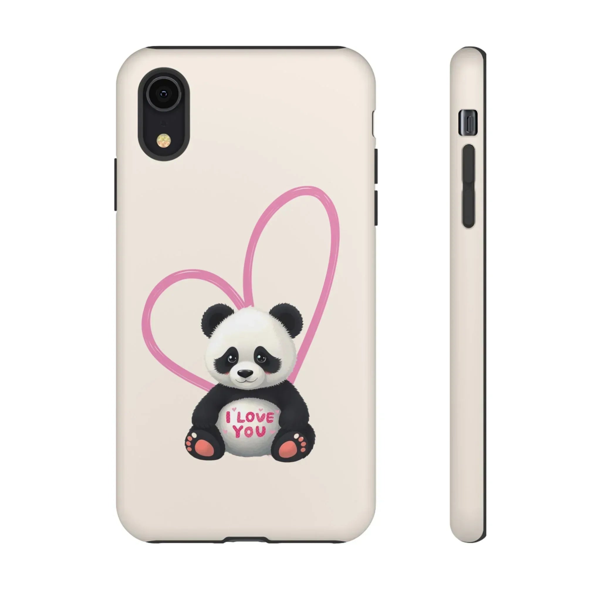 Cute Panda Heart Love Phone Case for iPhone 8-16 - KARARMDESIGN