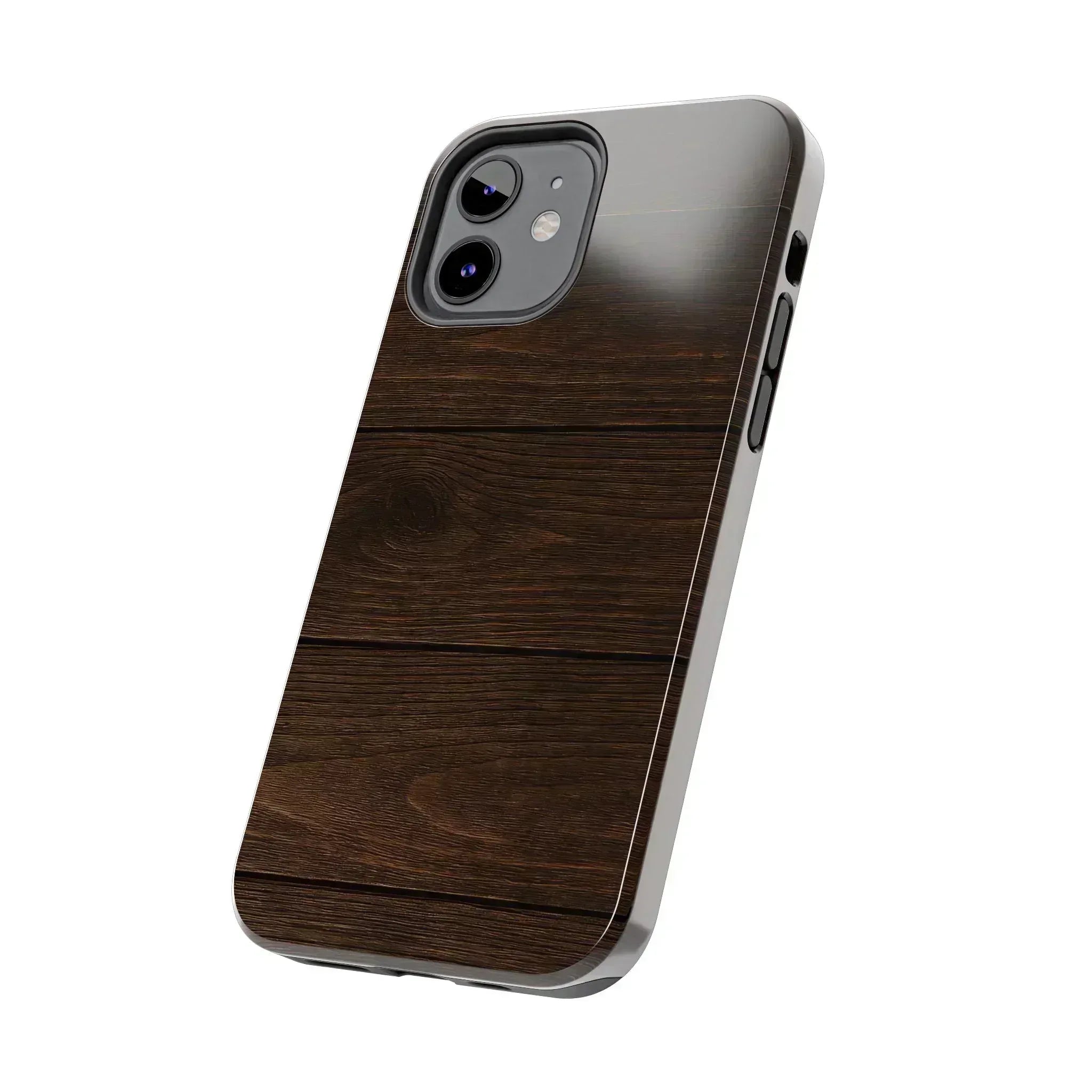 Dark Wood Grain Phone Case for iPhone and Galaxy - KARARMDESIGN
