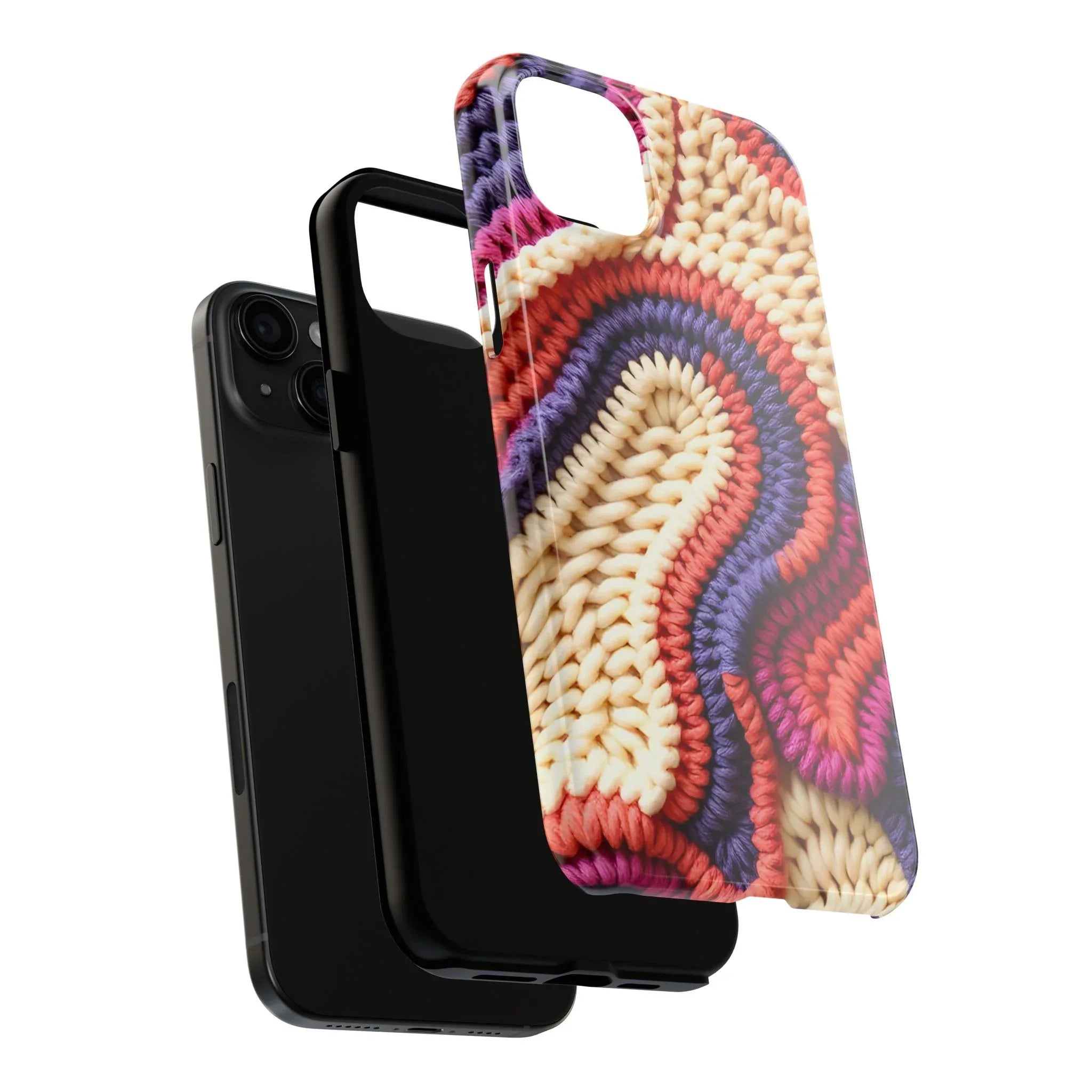 Handwoven Textile Art Phone Case for iPhone 11-17 and Galaxy S21-S25 - KARARMDESIGN