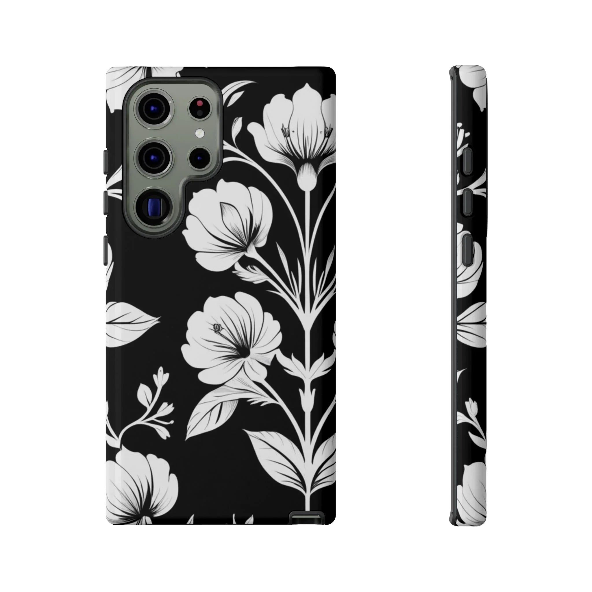 Elegant Floral Phone Case for Galaxy S20-S25 - KARARMDESIGN