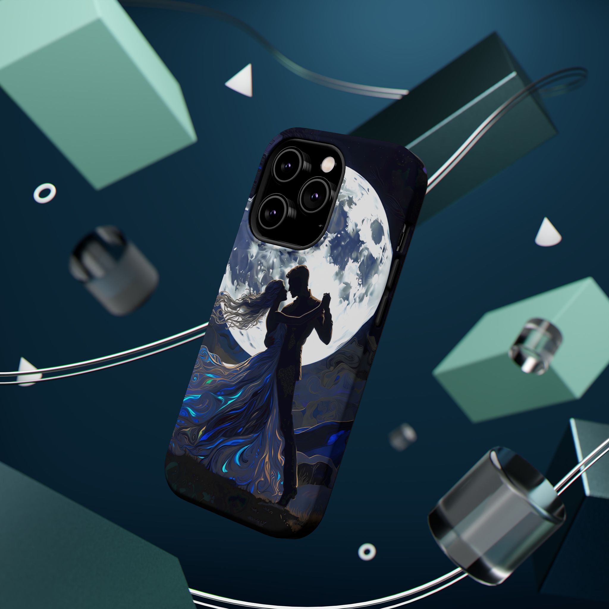 Romantic Moonlight Dance Magnetic Phone Case – iPhone 15–17 & Samsung Galaxy S26