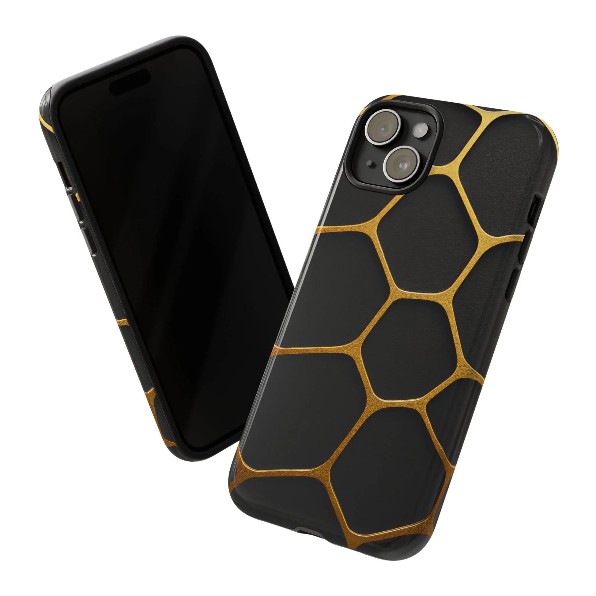 Golden Cellscape Phone Case for iPhone 8-17 and Galaxy S20-S25 - KARARMDESIGN