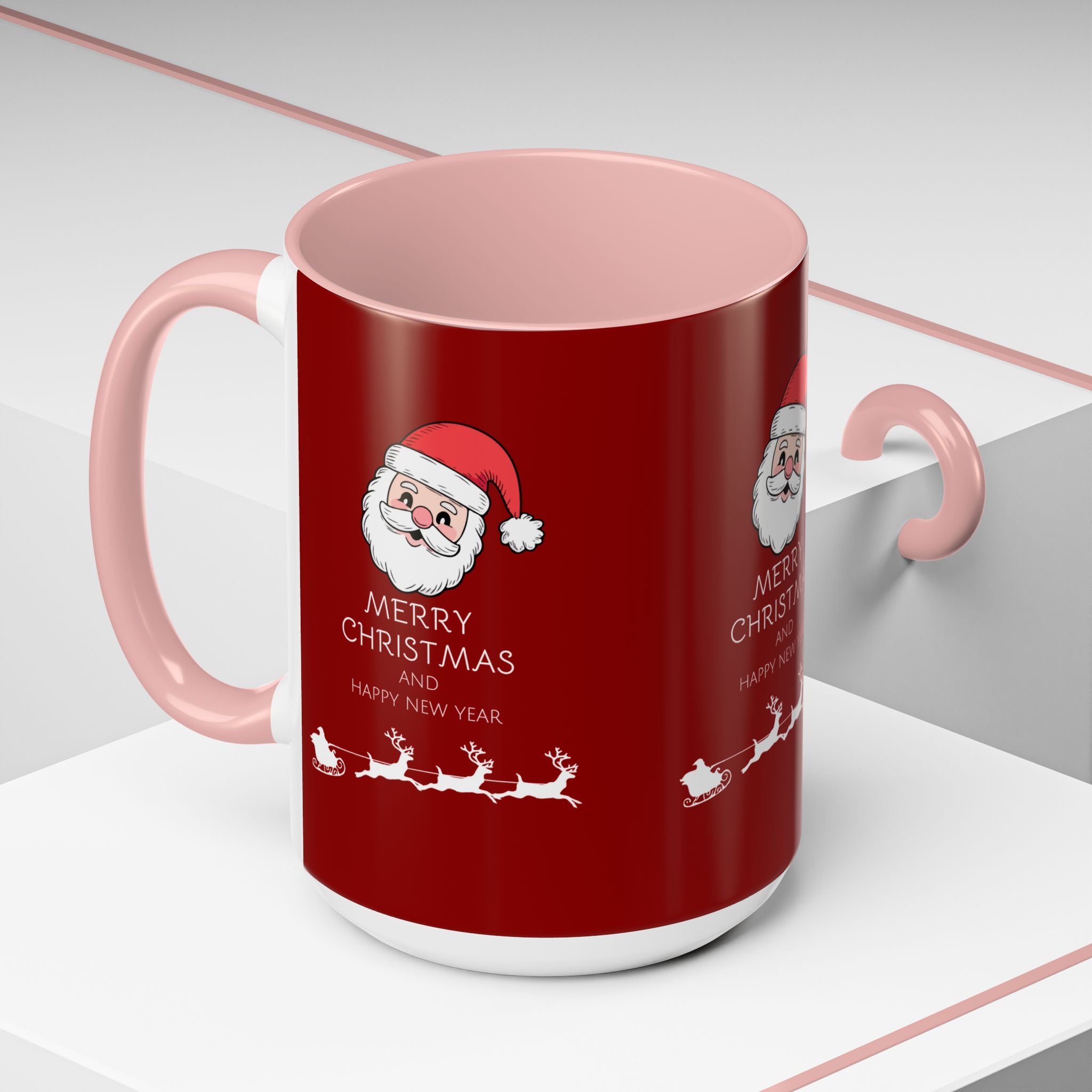 Season’s Smile – Christmas and New Year Accent Coffee Mug (11, 15oz)