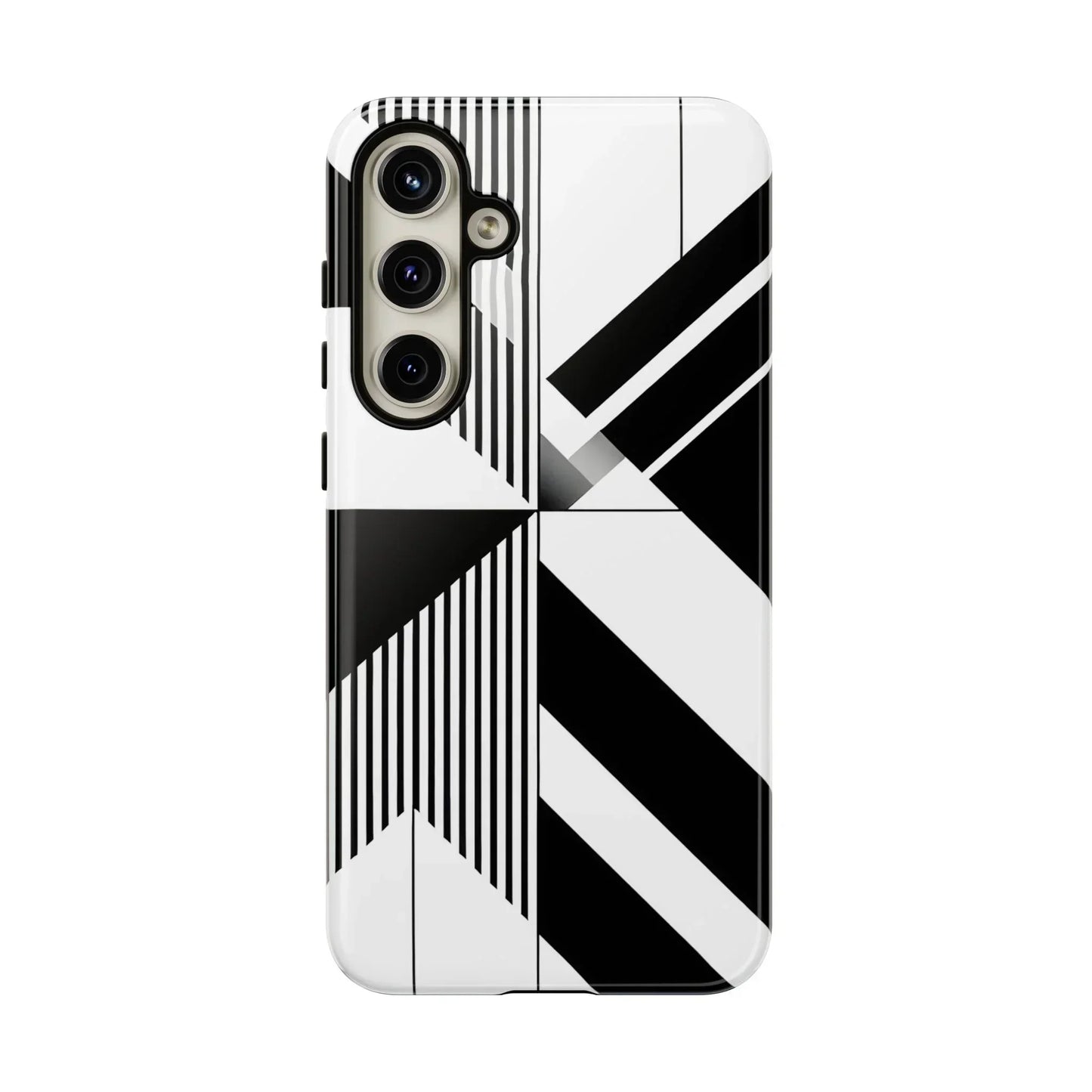 Monochrome Tough Phone Case for iPhone 11-16 and Samsung Galaxy S10–S25 Models - KarArmDesign