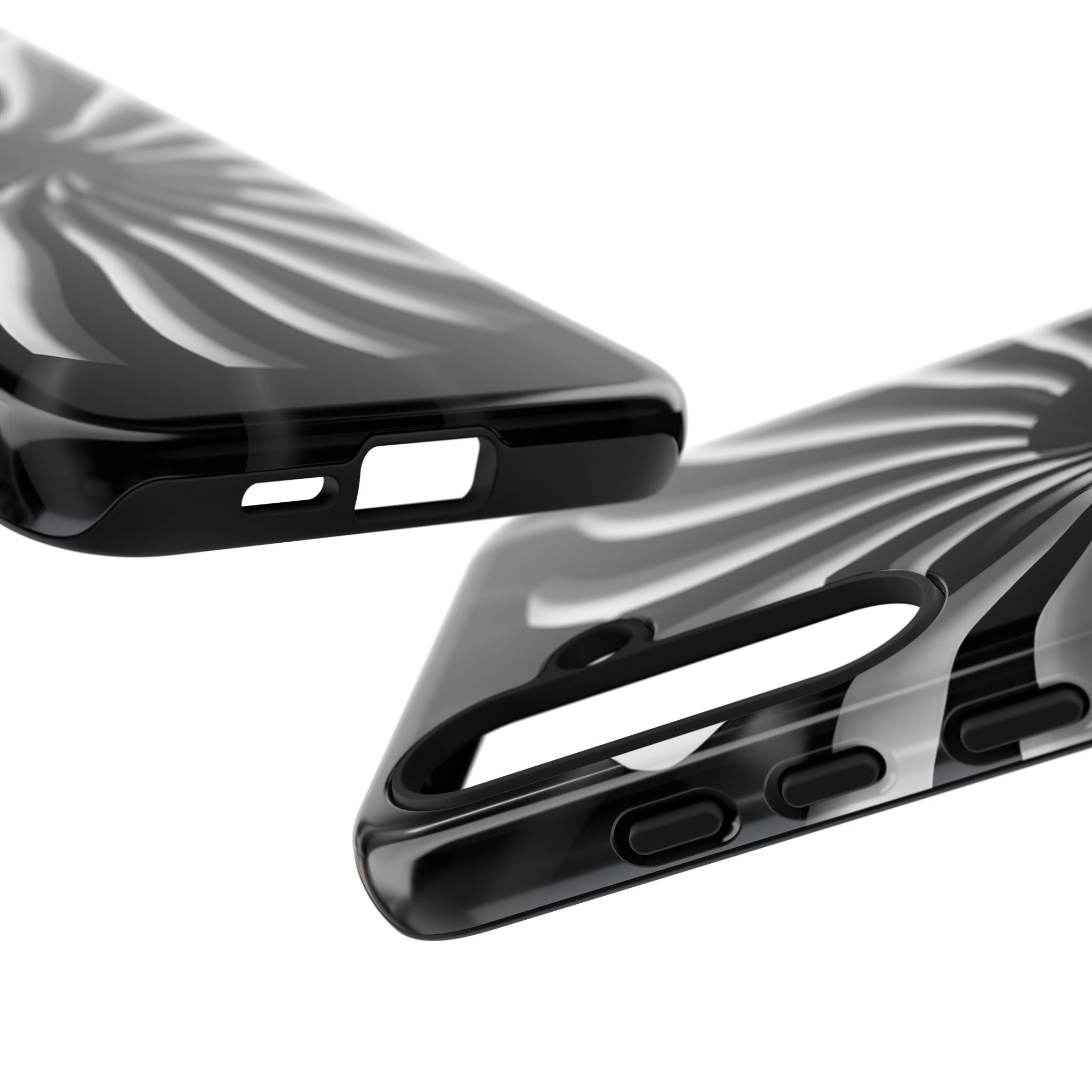 Hypnotic Black and White Spiral Phone Case – Optical Illusion Design for iPhone & Galaxy