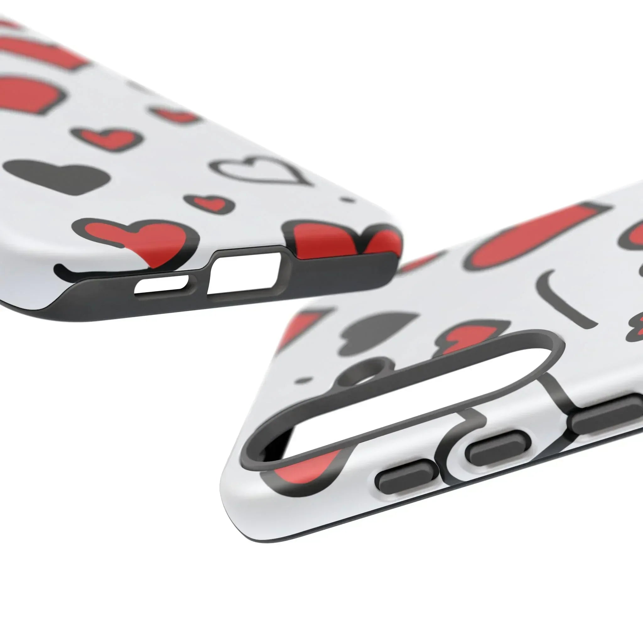 Scattered Hearts Phone Case for iPhone 11-17 and Galaxy S10-S25 - KARARMDESIGN