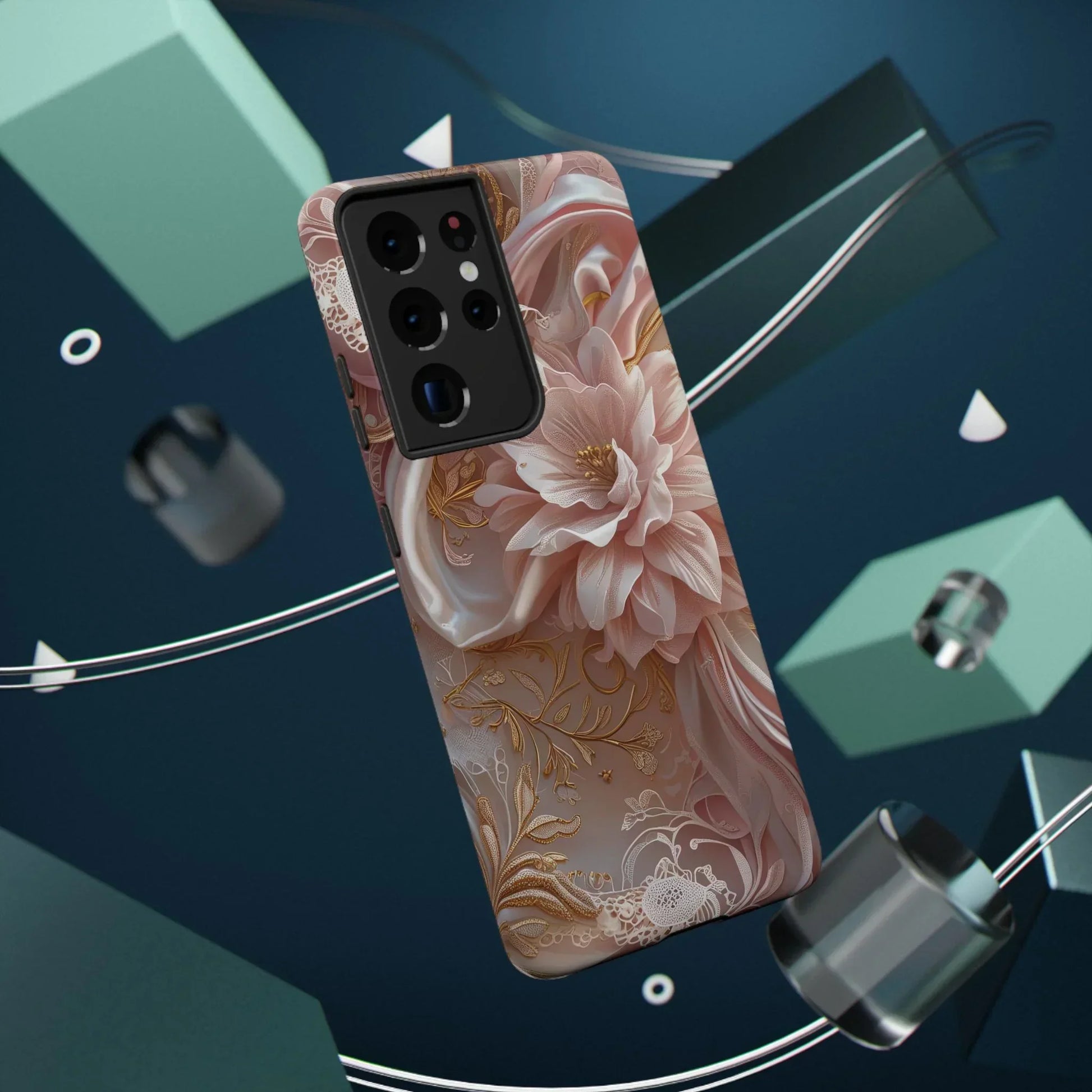 Elegant Floral Impact-Resistant Phone Case for iPhone 12-16 and Samsung Galaxy S21-S22 Models - KarArmDesign