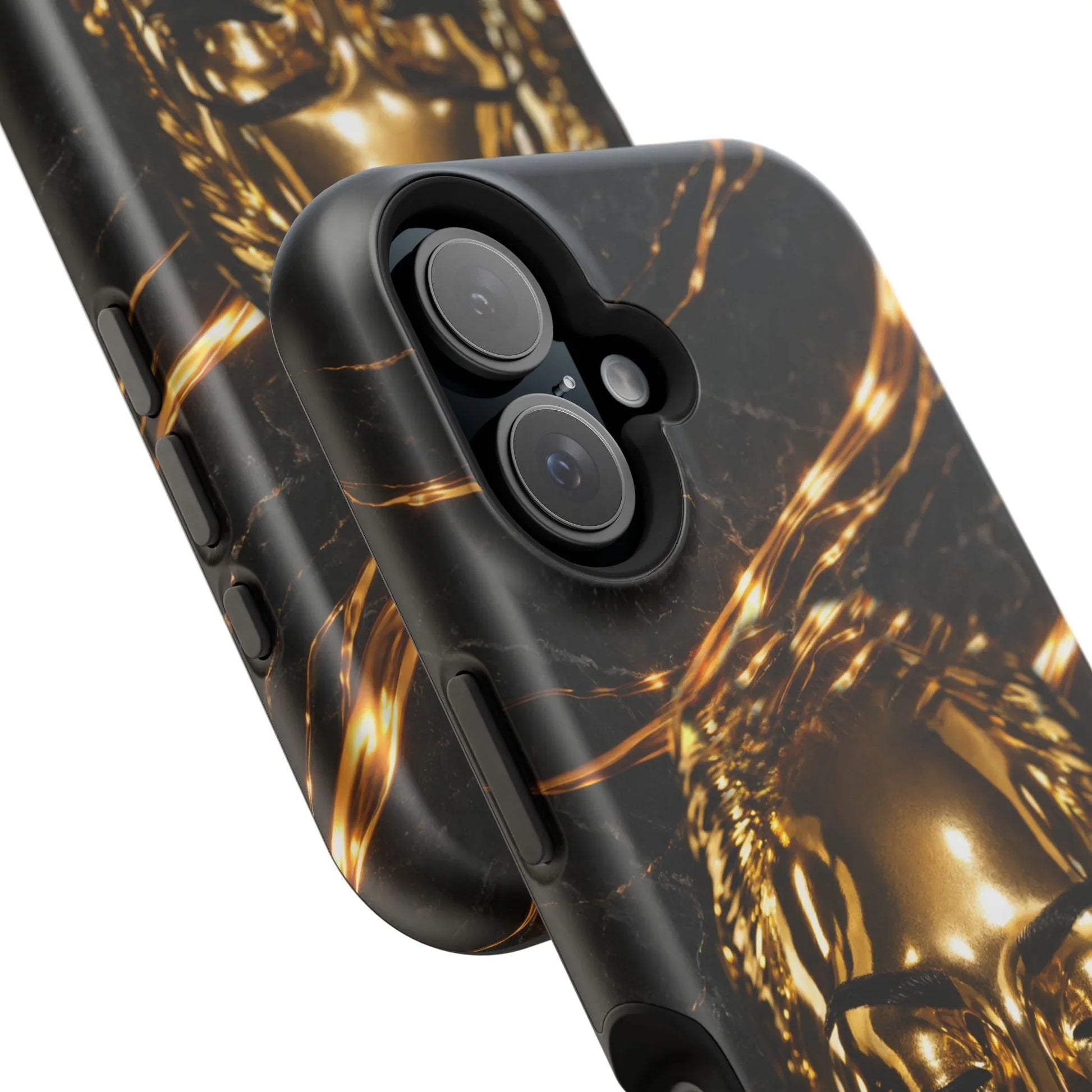 Luxury Gold Portrait Phone Case for iPhone 11-17 and Galaxy S21-S25 - KARARMDESIGN