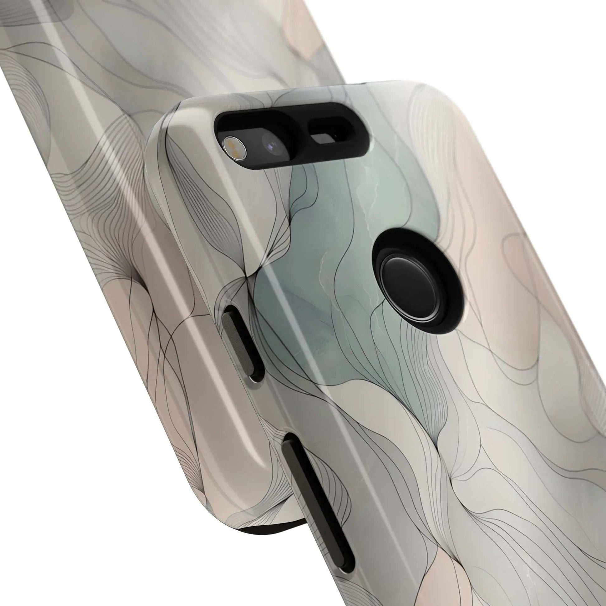 Pastel Wave Phone Case – Minimalist Design for iPhone & Pixel - KARARMDESIGN