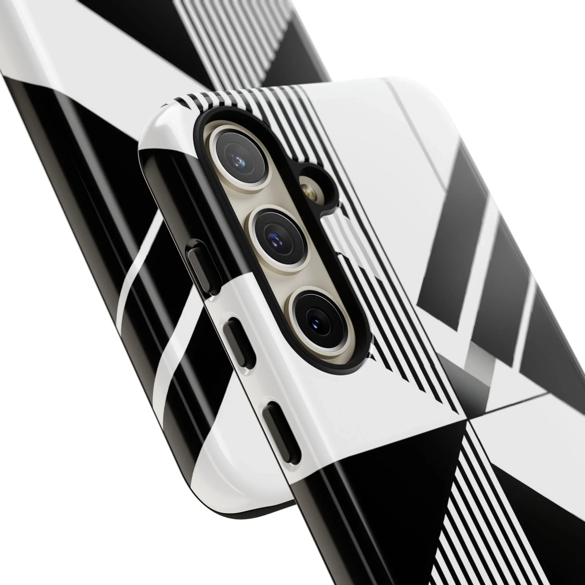 Monochrome Tough Phone Case for iPhone 11-16 and Galaxy S20–S25 - KARARMDESIGN