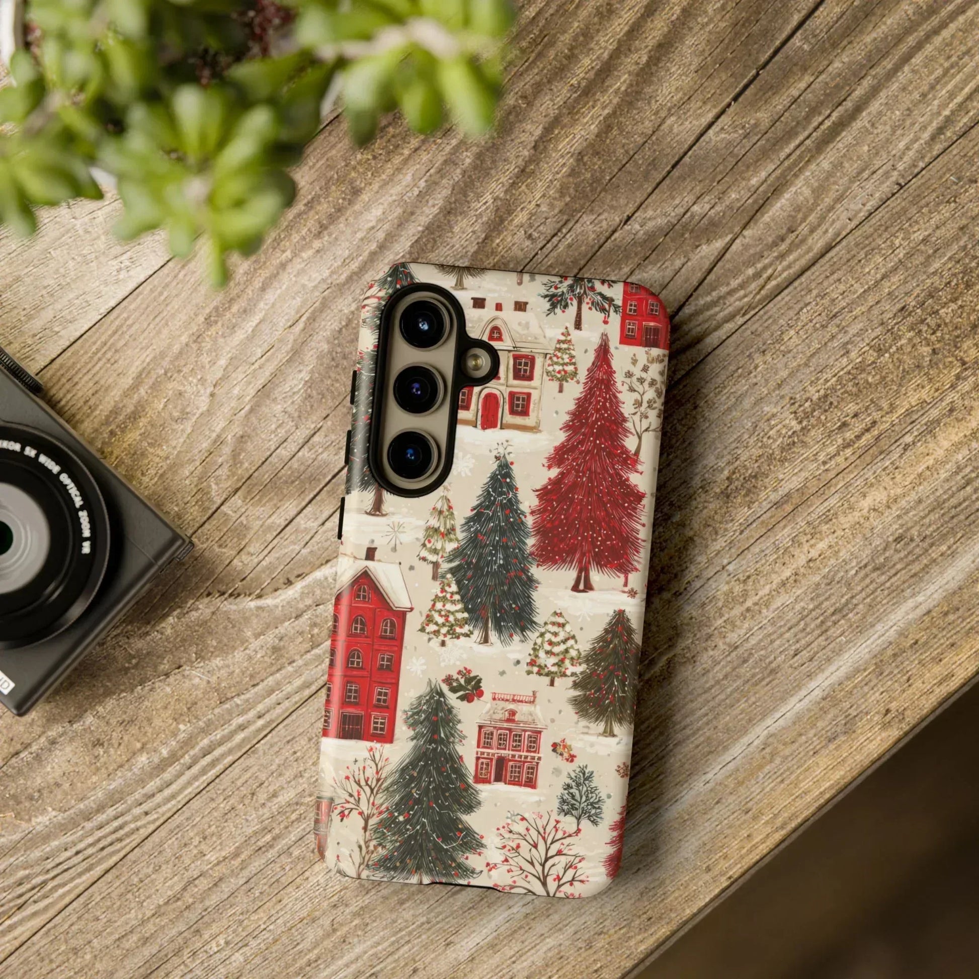 Cozy Winter Village Phone Case for iPhone 11-17 and Galaxy S10-S25 - KARARMDESIGN