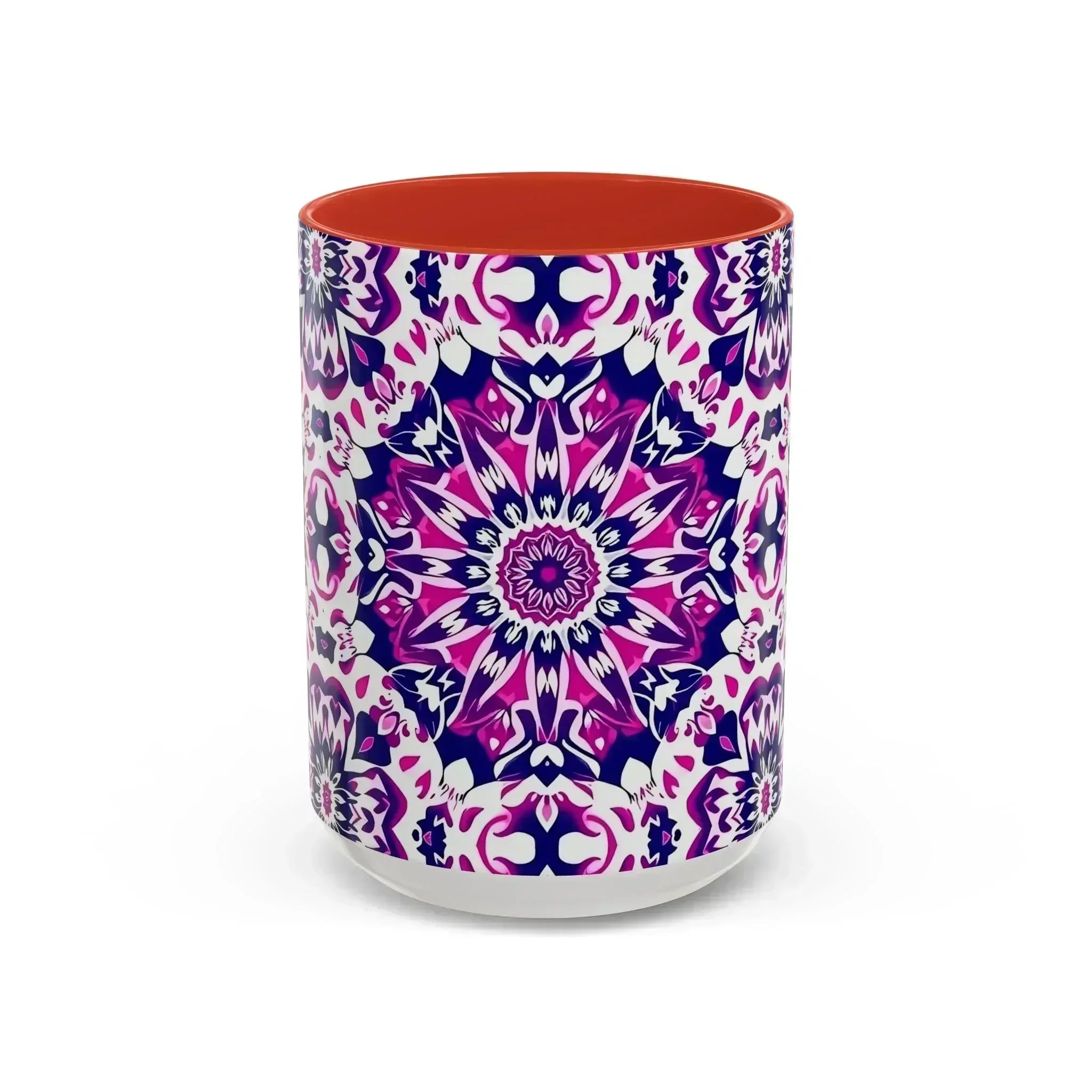 Vibrant Mandala Burst Ceramic Coffee Mug -11 & 15oz - KARARMDESIGN