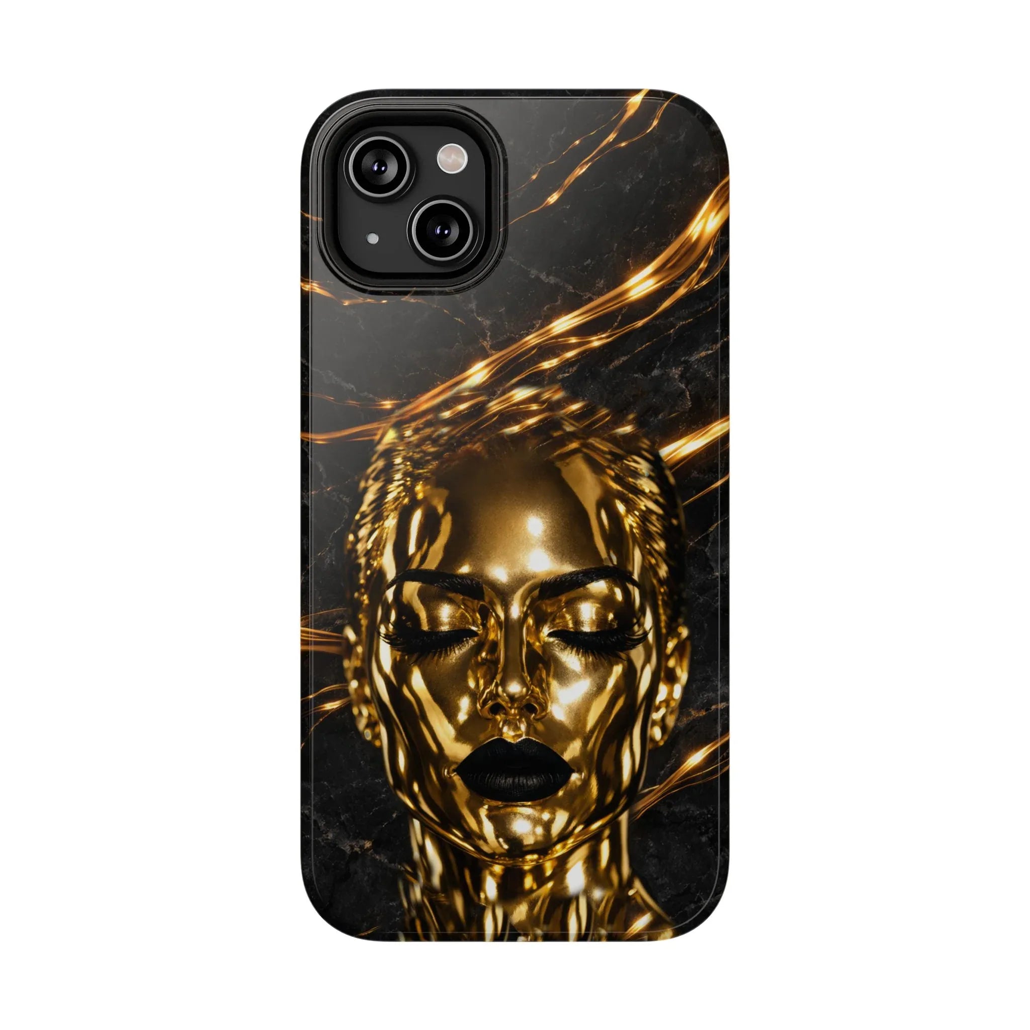 Luxury Gold Portrait Phone Case for iPhone 11-17 and Galaxy S21-S25 - KARARMDESIGN