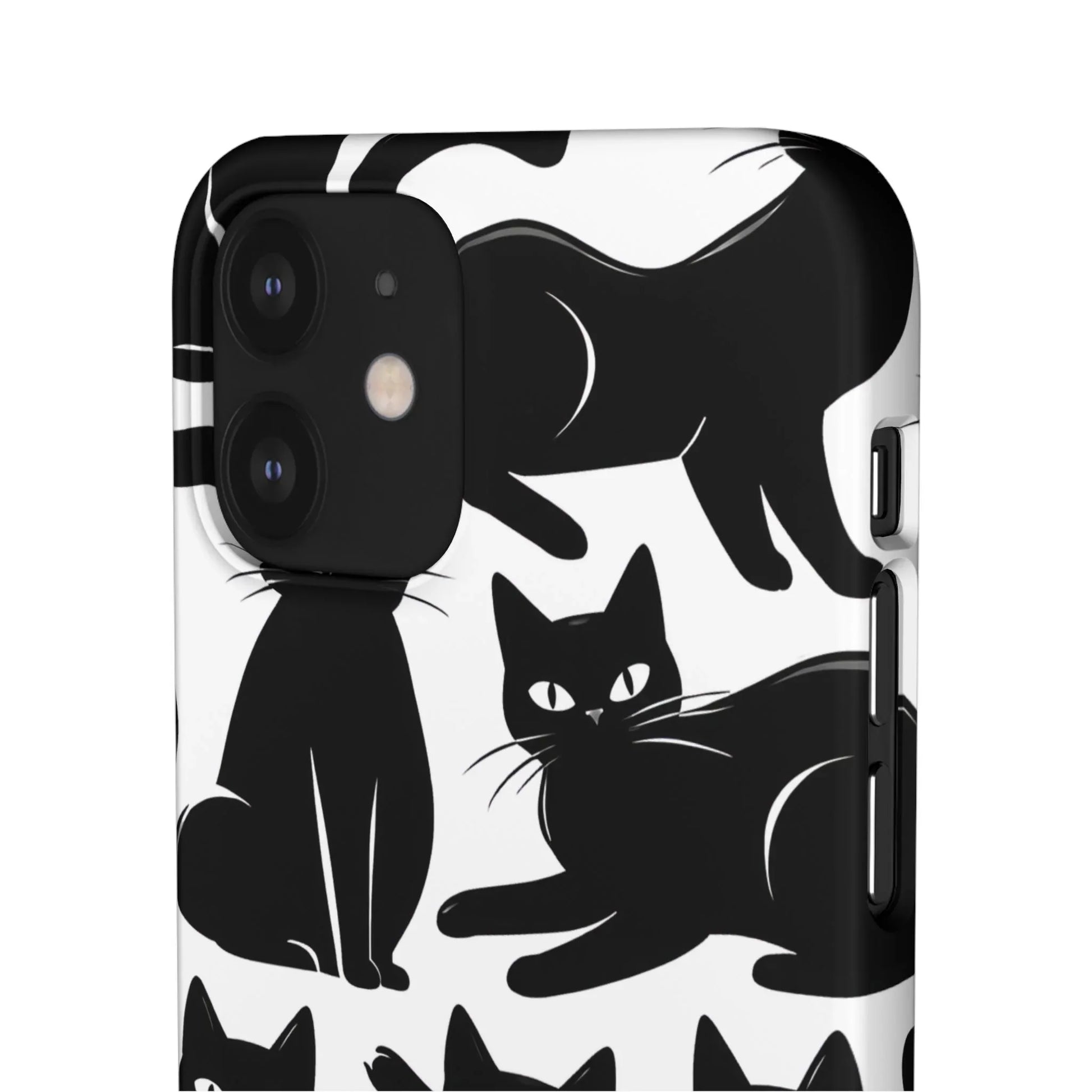 Black Cats Phone Case for iPhone 11-17 and Galaxy S20-S25 - KARARMDESIGN