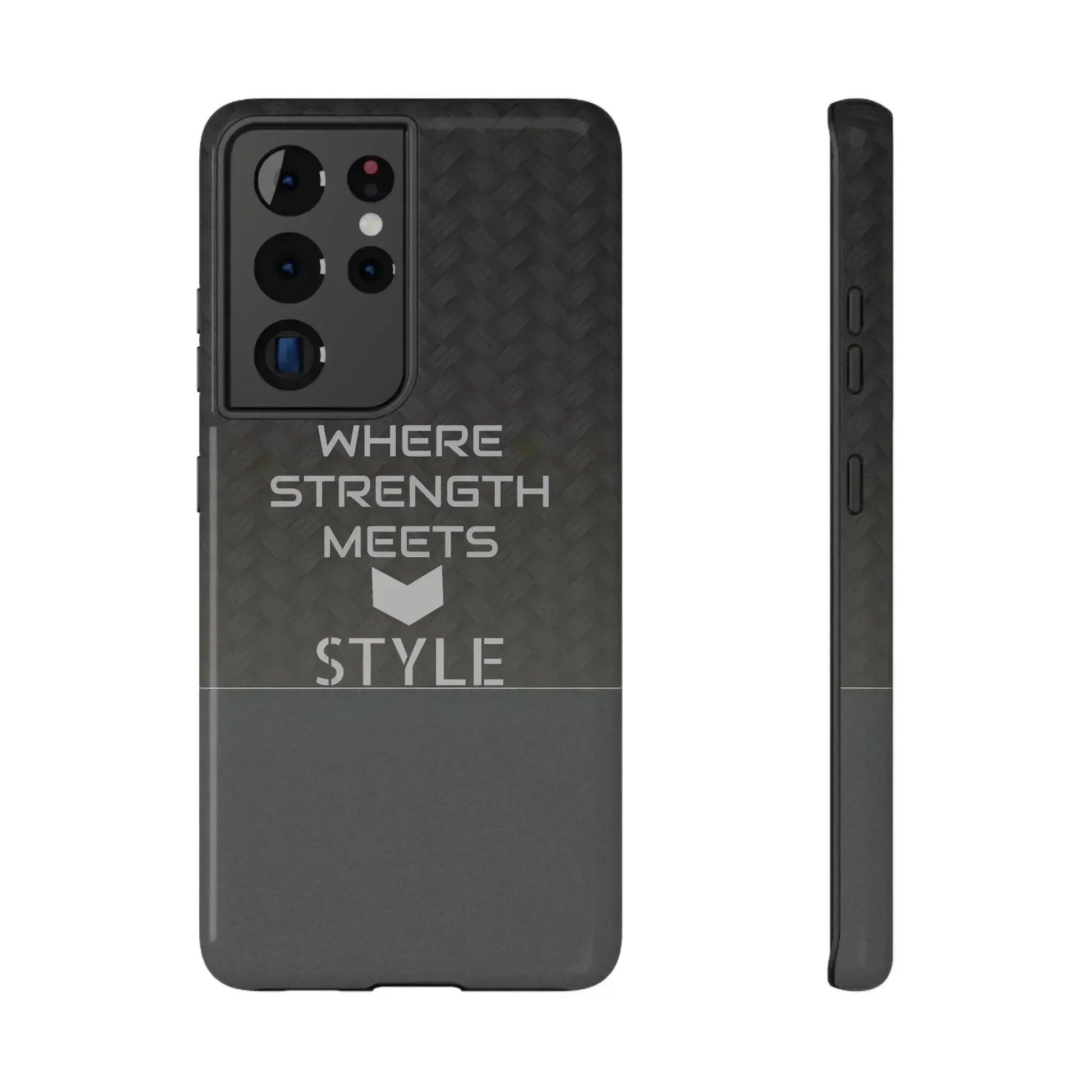 Gray Carbon Phone Case for iPhone 12-16 and Galaxy S21-S22 - KARARMDESIGN