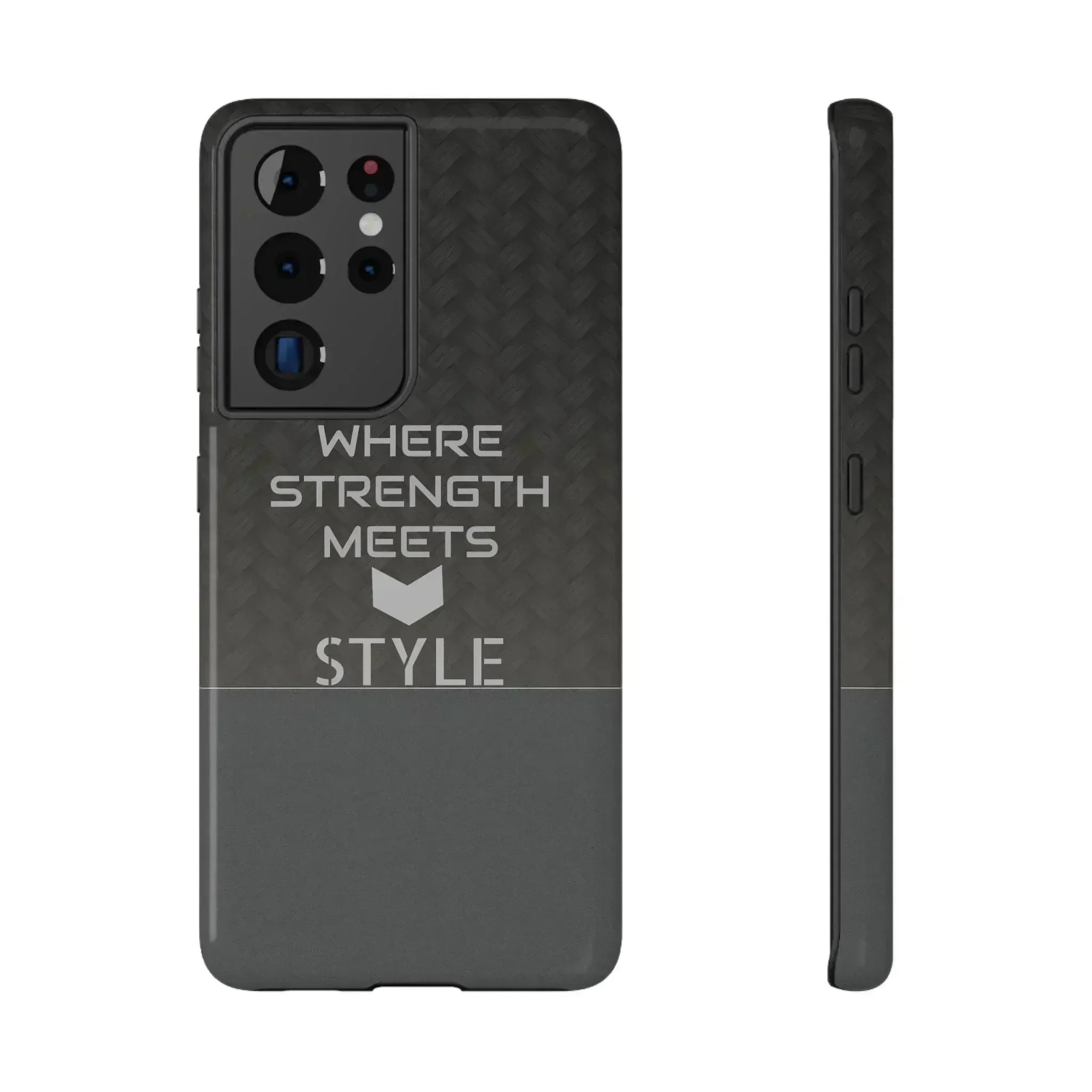 Gray Carbon Phone Case for iPhone 12-16 and Galaxy S21-S22 - KARARMDESIGN