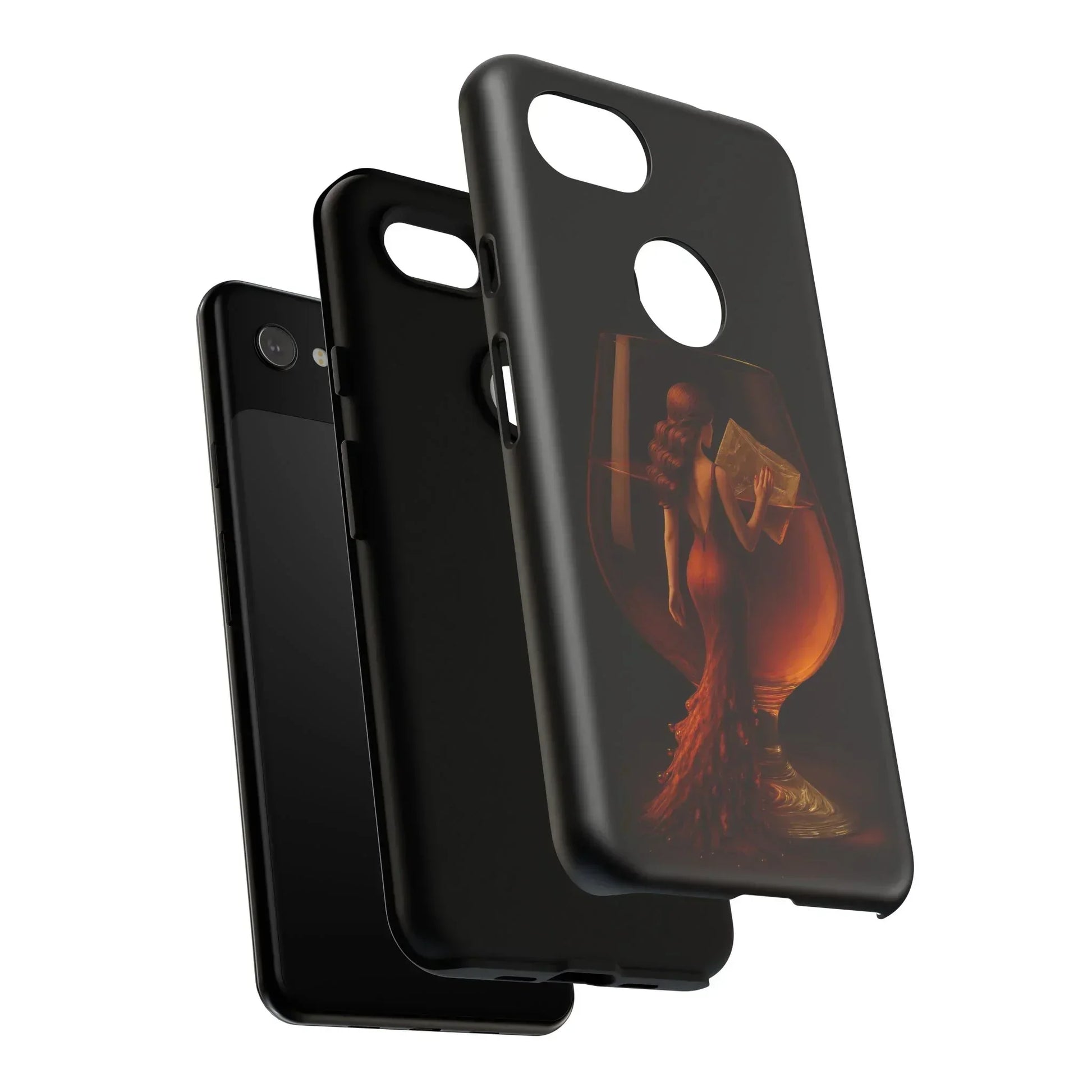 Elegant Midnight Lady Phone Case for iPhone 8-16 and Google Pixel up to 9 Models - KarArmDesign