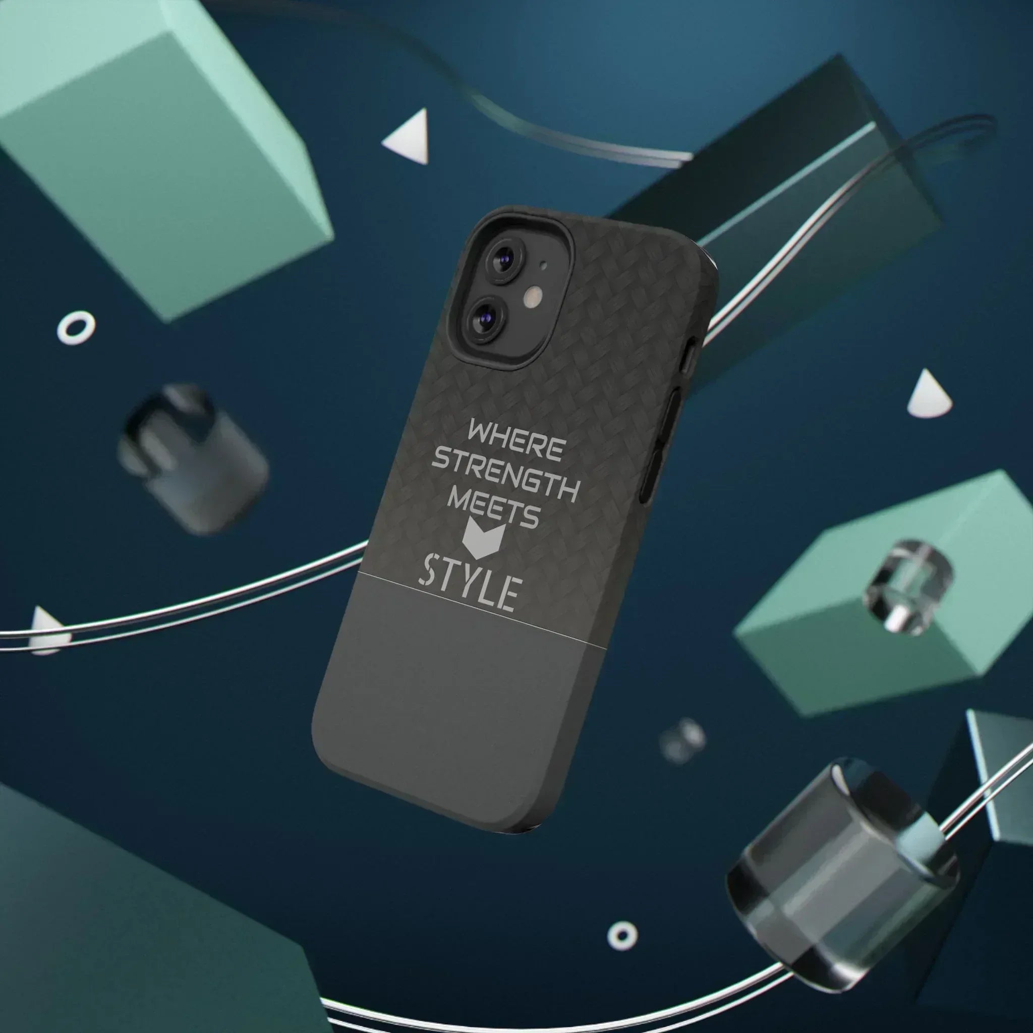 Gray Carbon Phone Case for iPhone 12-16 and Galaxy S21-S22 - KARARMDESIGN