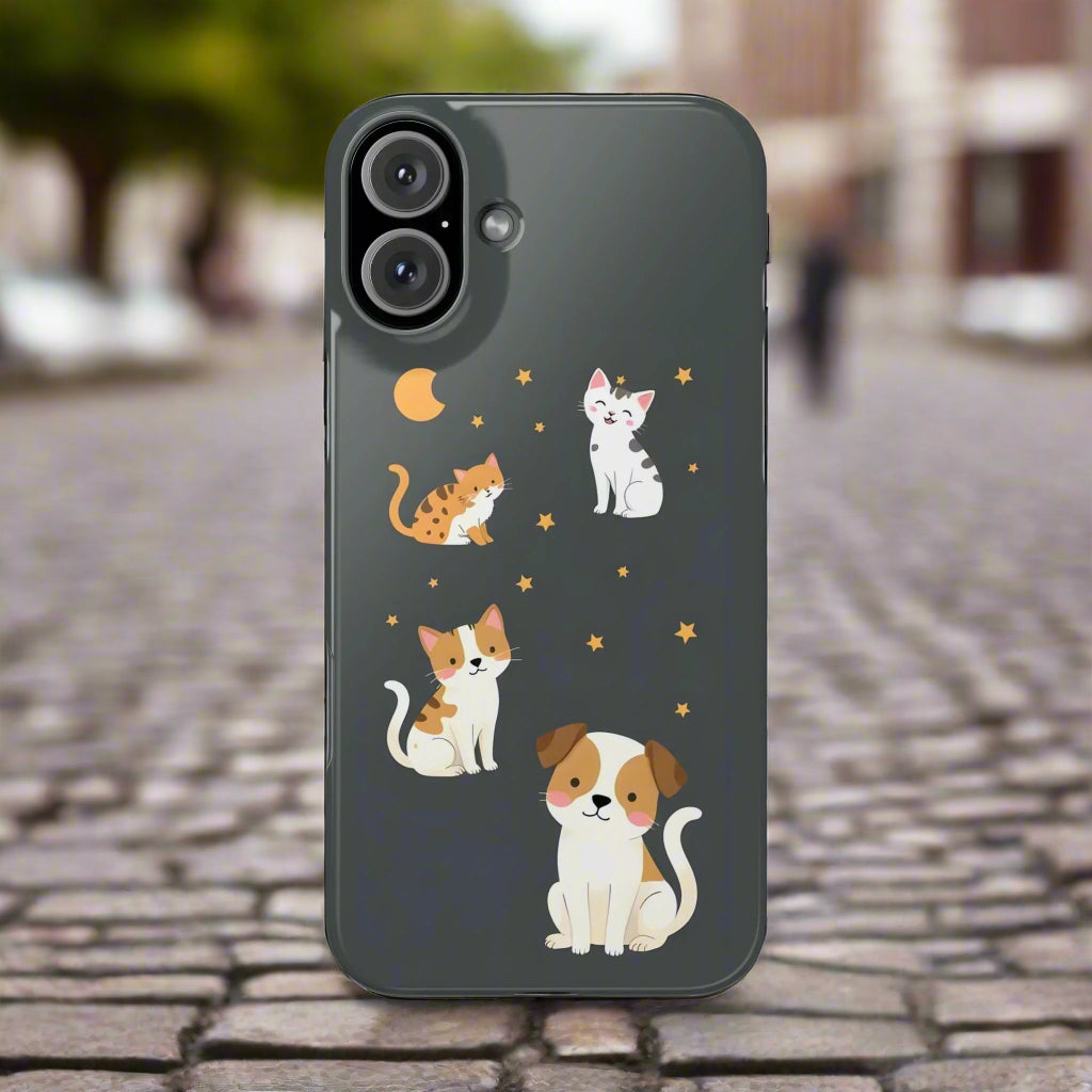 Cute Cat and Dog Phone Case for iPhone 7-16 Models - KarArmDesign