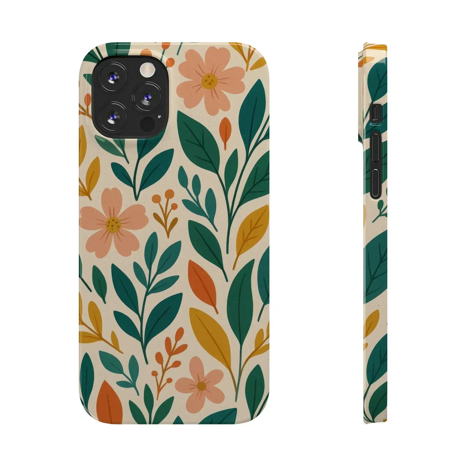 Floral Harmony Phone Case for iPhone 11-16 - KARARMDESIGN
