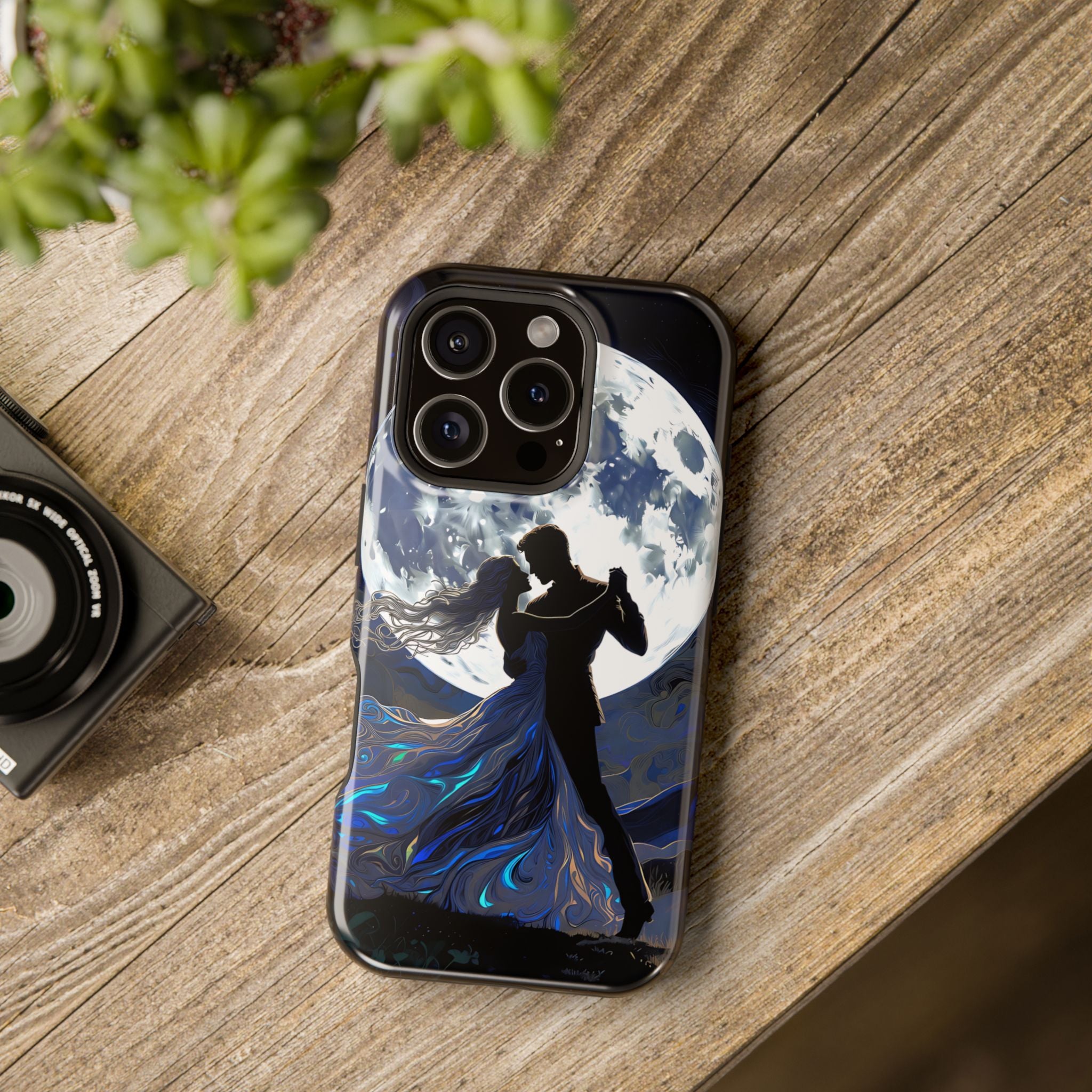 Romantic Moonlight Dance Magnetic Phone Case – iPhone 15–17 & Samsung Galaxy S26