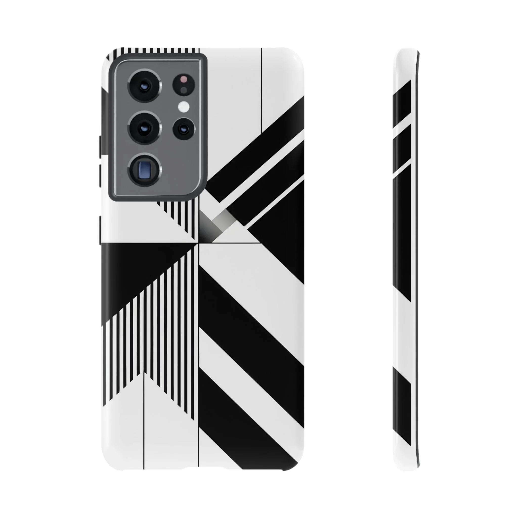 Monochrome Tough Phone Case for iPhone 11-16 and Galaxy S20–S25 - KARARMDESIGN
