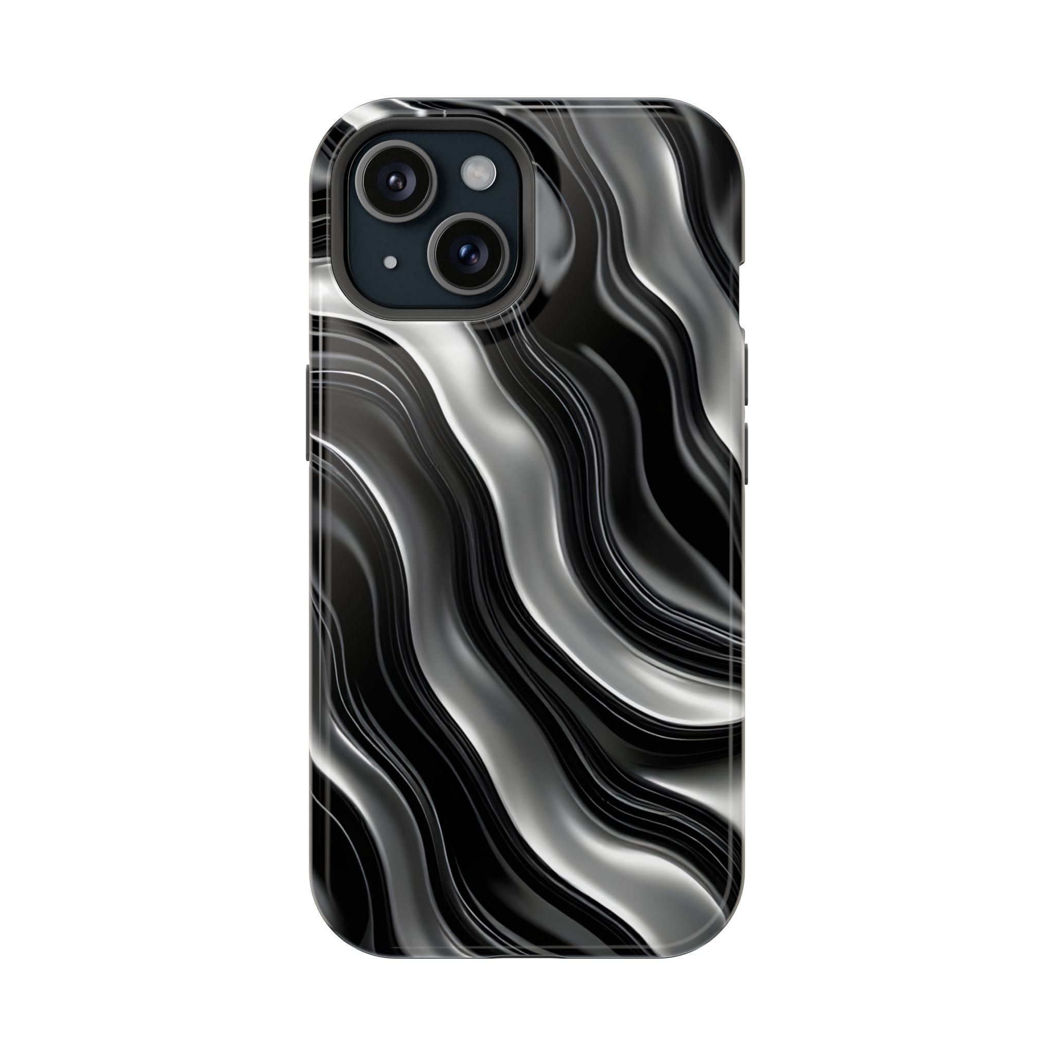 Wavy Illusion Marble Phone Case for iPhone 13-17