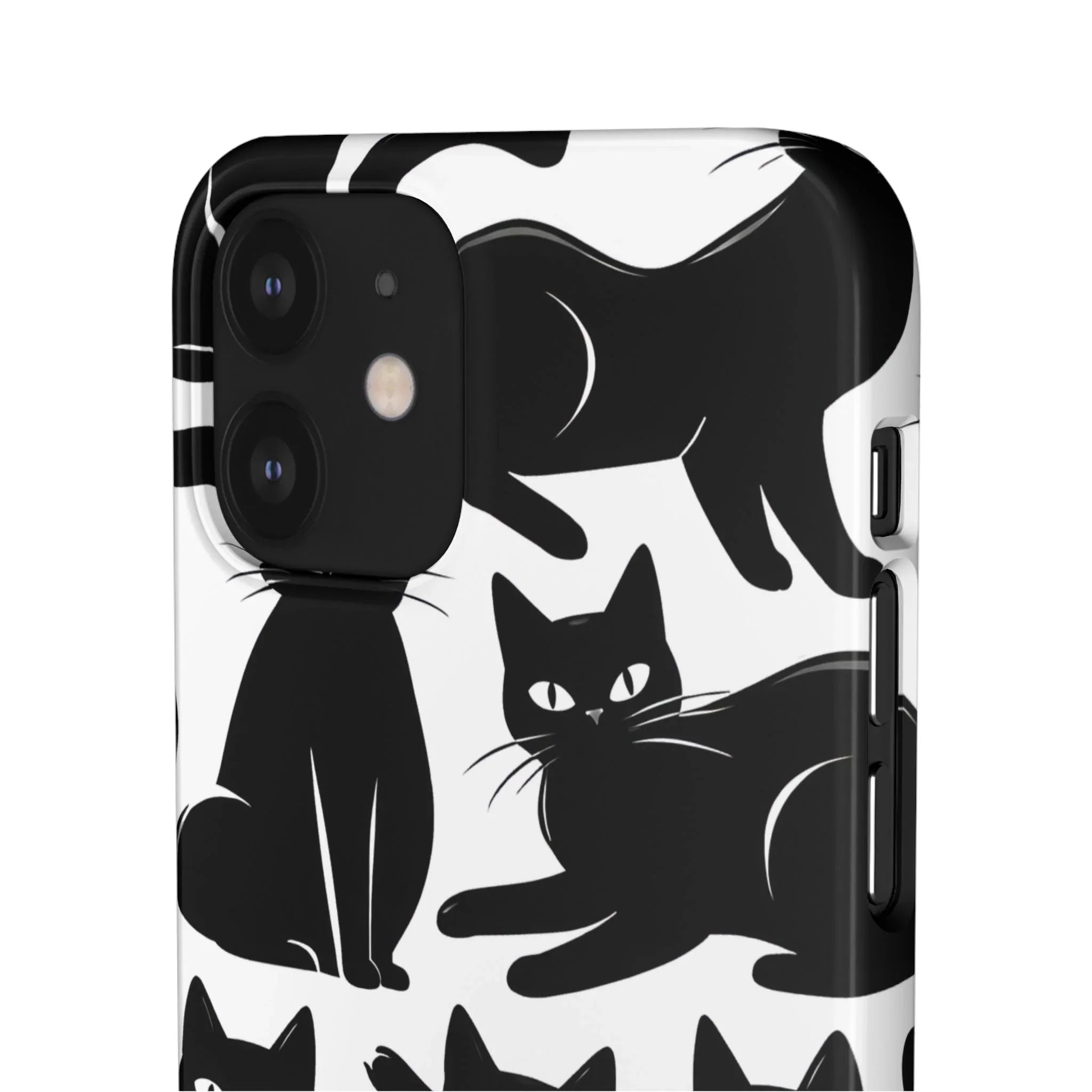Black Cats Phone Case for iPhone 11-17 and Galaxy S20-S25 - KARARMDESIGN