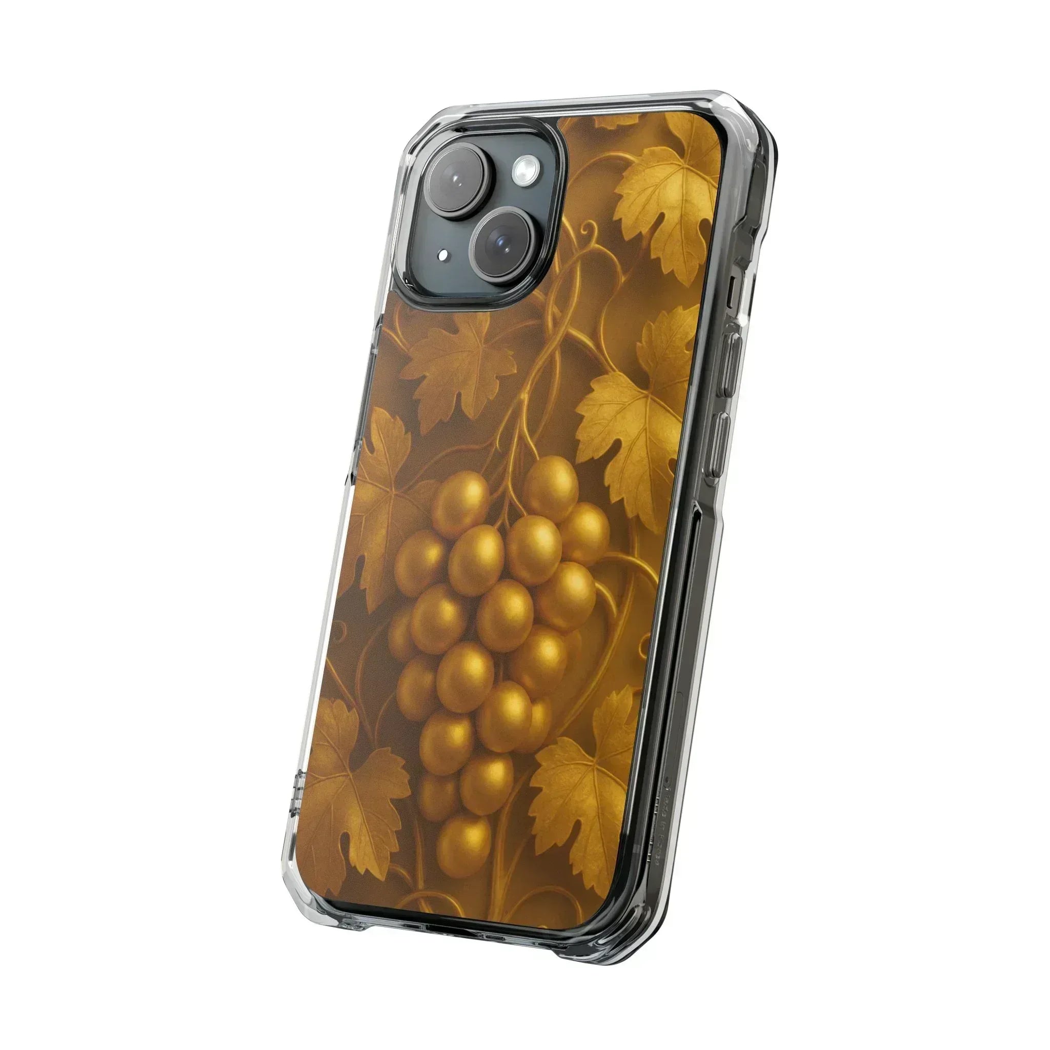 Golden Grapes Phone Case for iPhone 14–16 - KARARMDESIGN