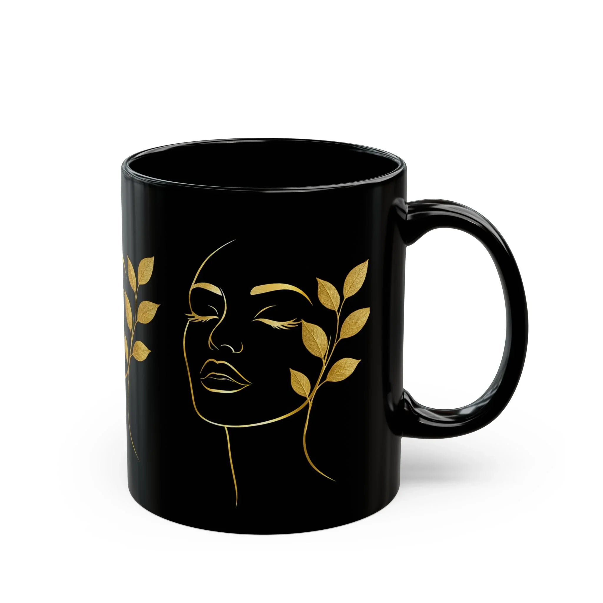 Golden Muse Mug - Black Mug (11oz, 15oz) - KARARMDESIGN