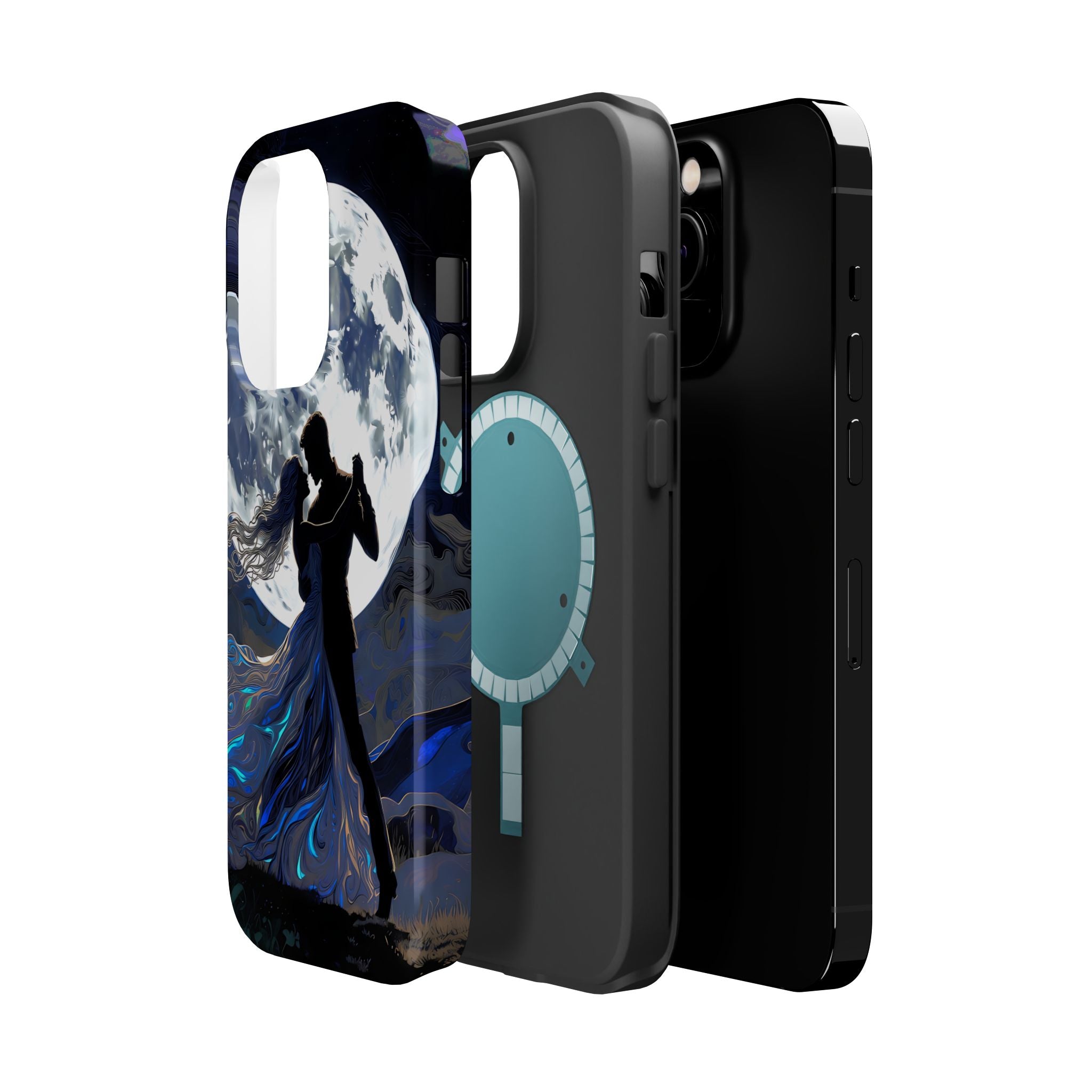 Romantic Moonlight Dance Magnetic Phone Case – iPhone 15–17 & Samsung Galaxy S26