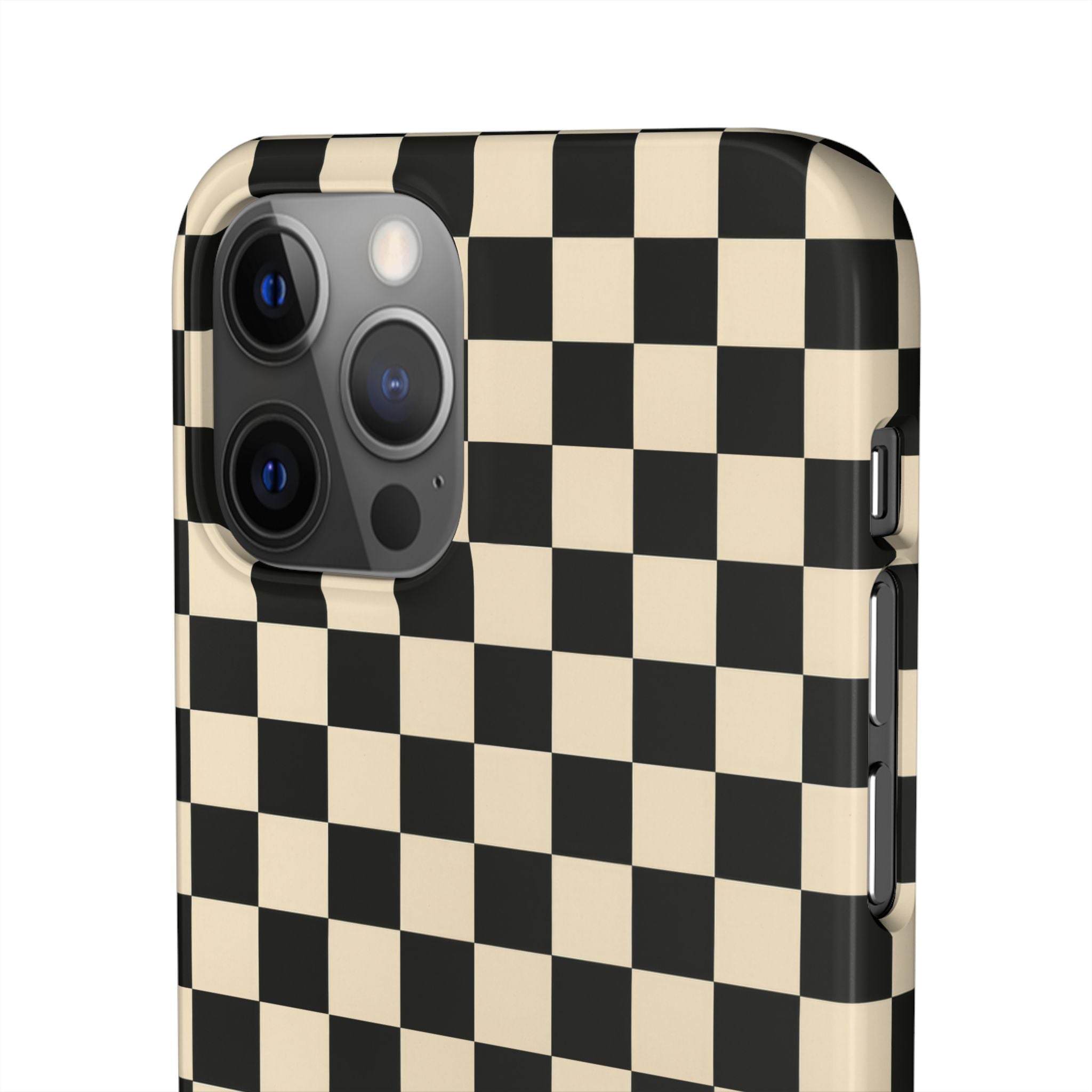 Stylish Matte Checker Phone Case for iPhone 11-17 & Galaxy S20-S26