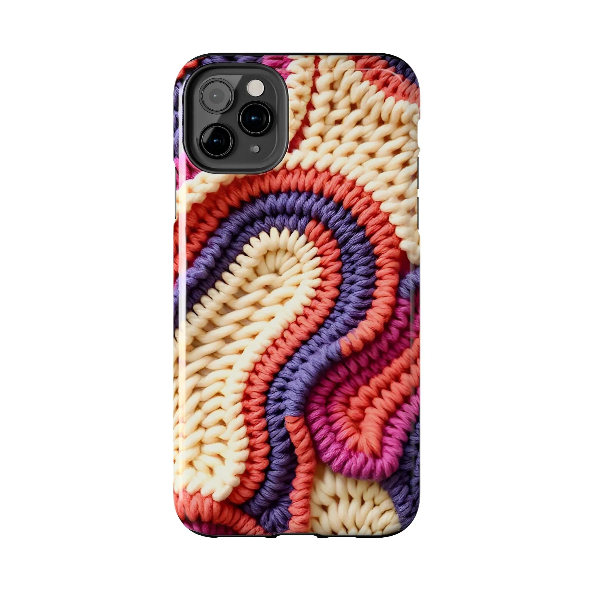 Handwoven Textile Art Phone Case for iPhone 11-17 and Galaxy S21-S25 - KARARMDESIGN