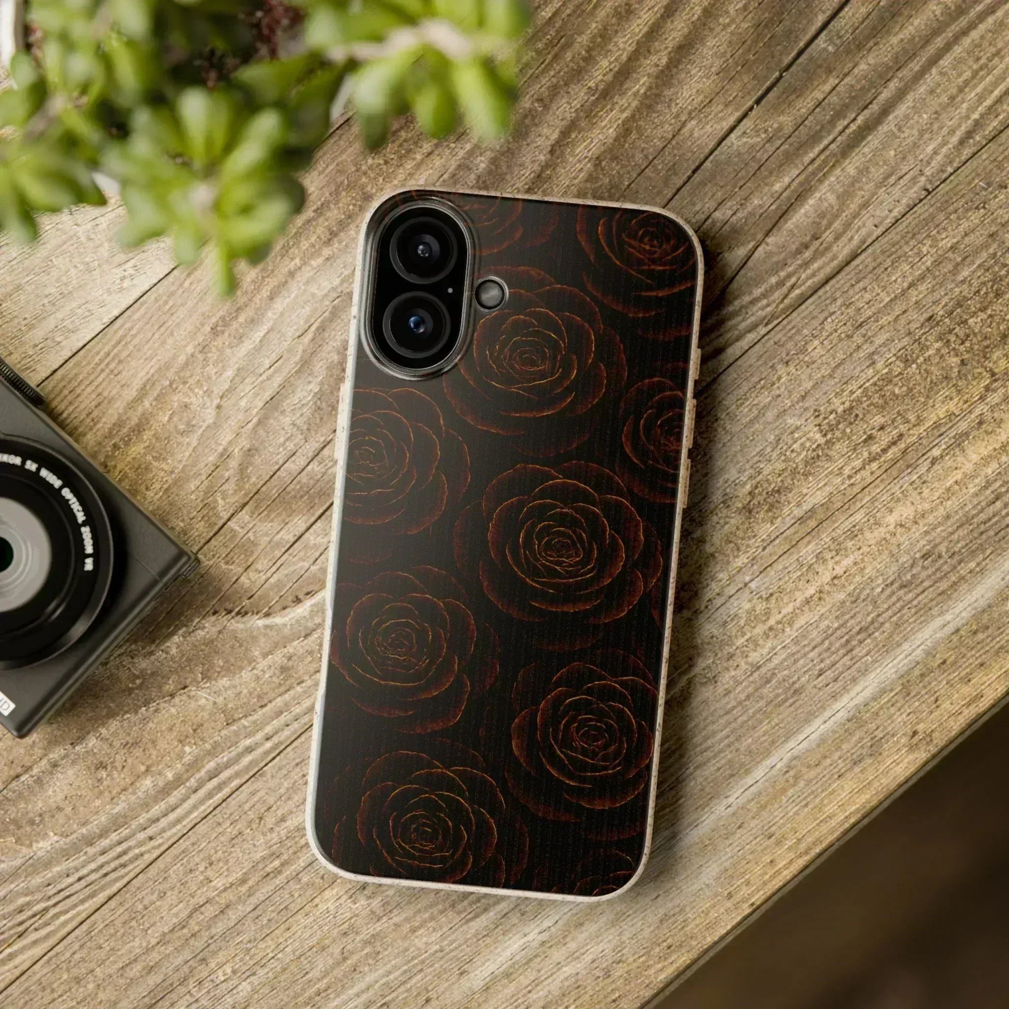 Wooden Roses Phone Case for iPhone 11-16 and Samsung Galaxy S20-S22 - KARARMDESIGN