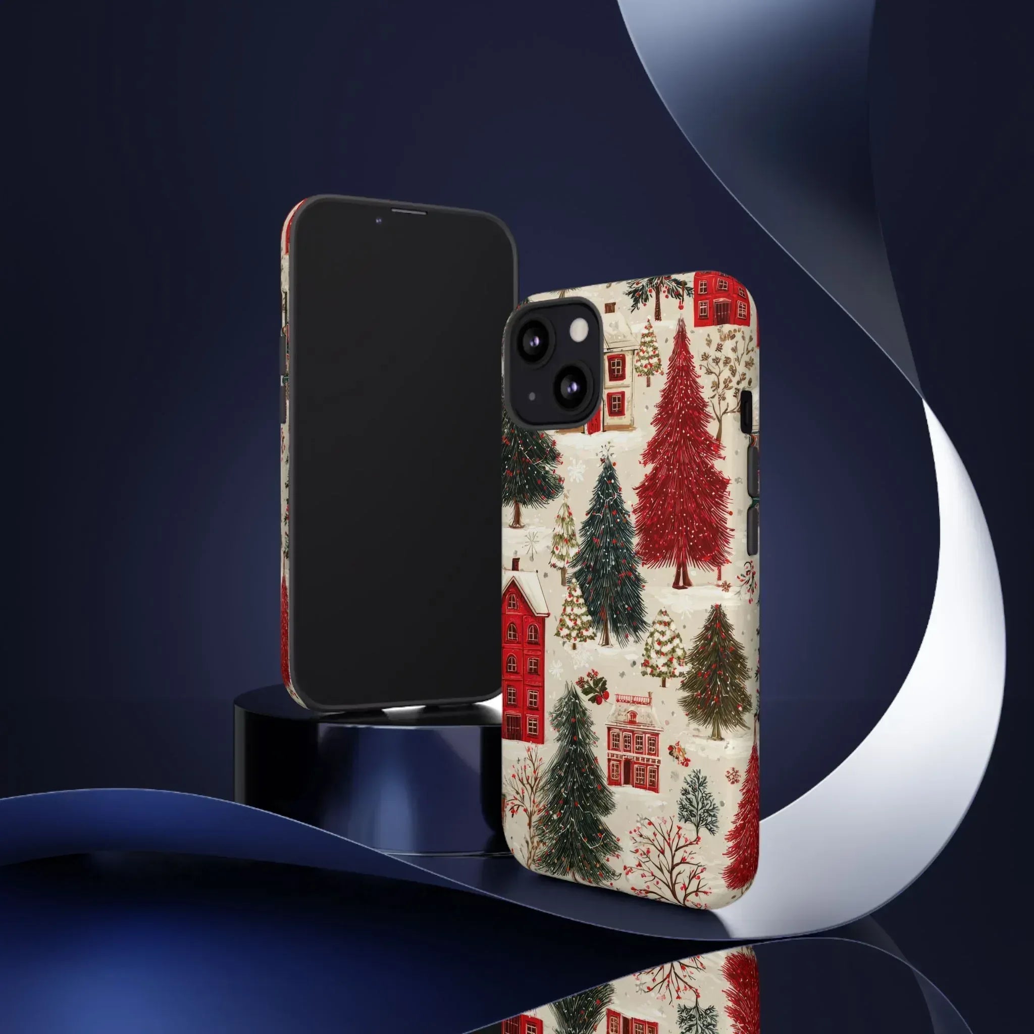 Cozy Winter Village Phone Case for iPhone 11-17 and Galaxy S10-S25 - KARARMDESIGN