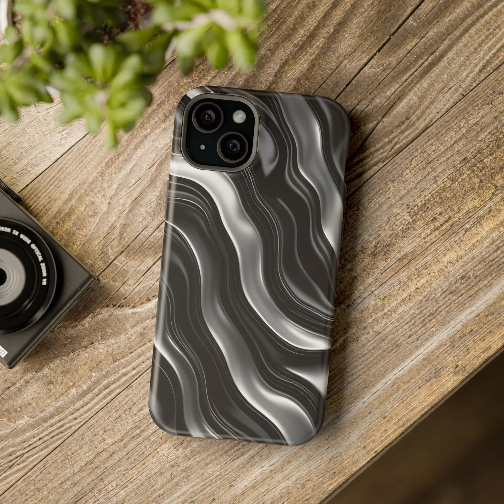 Wavy Illusion Marble Phone Case for iPhone 13-17 - KARARMDESIGN