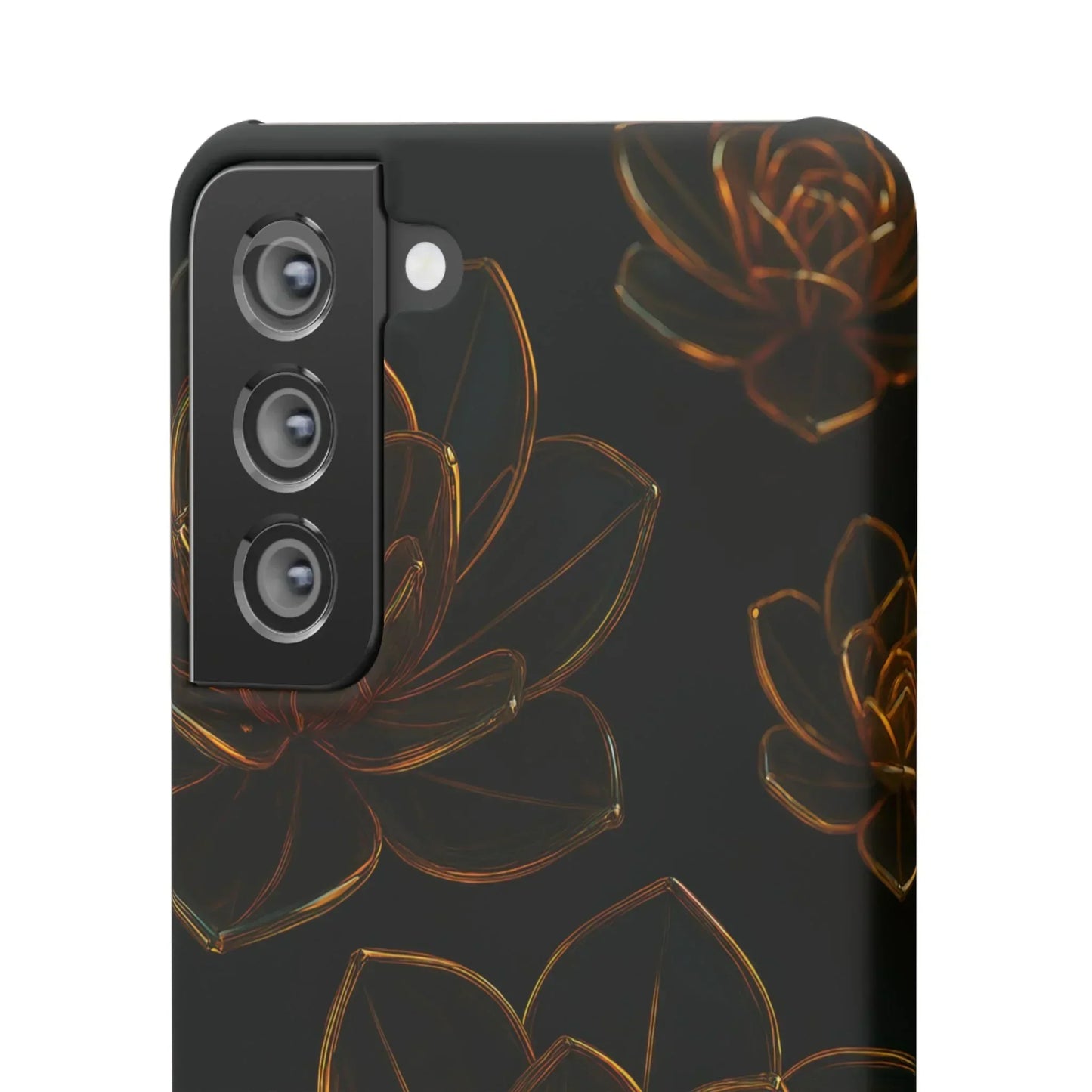 Glass Flower Phone Case for iPhone 7-16 and Galaxy S10-S24 Models