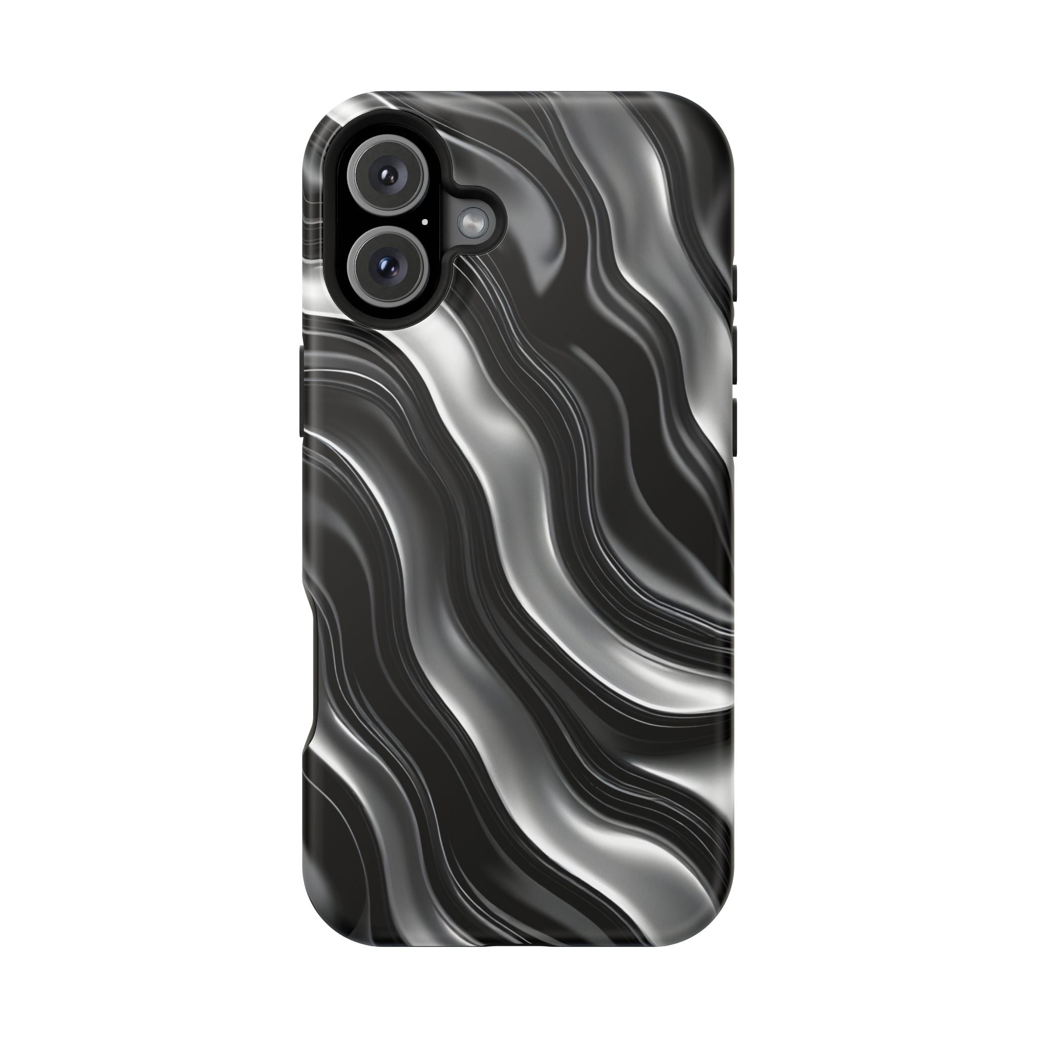 Wavy Illusion Marble Phone Case for iPhone 13-17