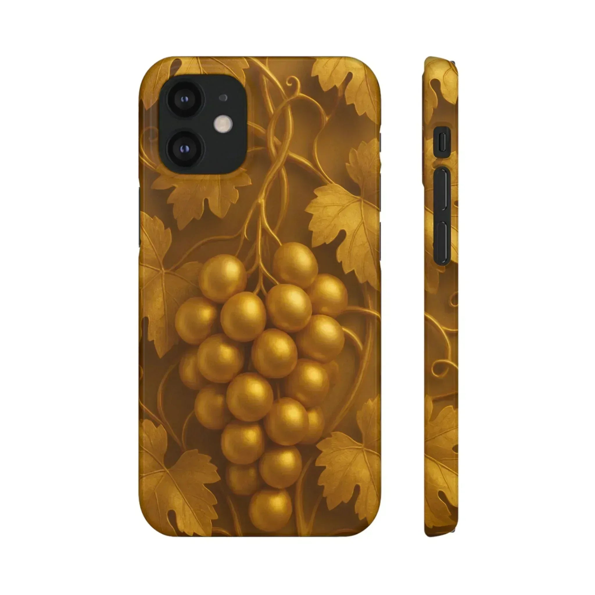 Golden Grapes Phone Case for iPhone 8–16 - KARARMDESIGN