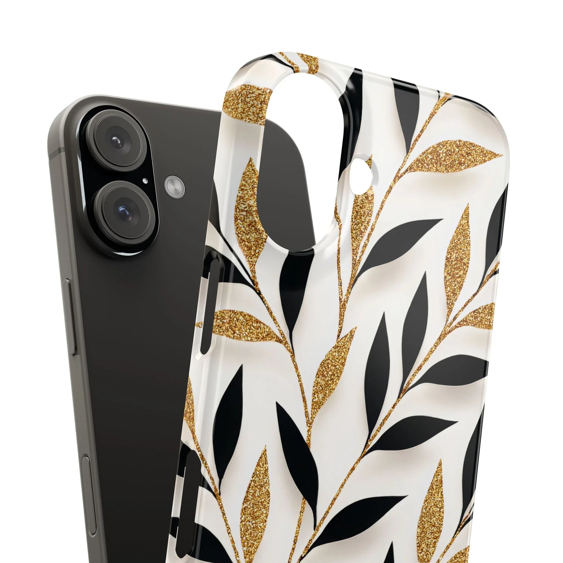 Botanical Gold Leaf Phone Case for iPhone 7-16 Models - KarArmDesign
