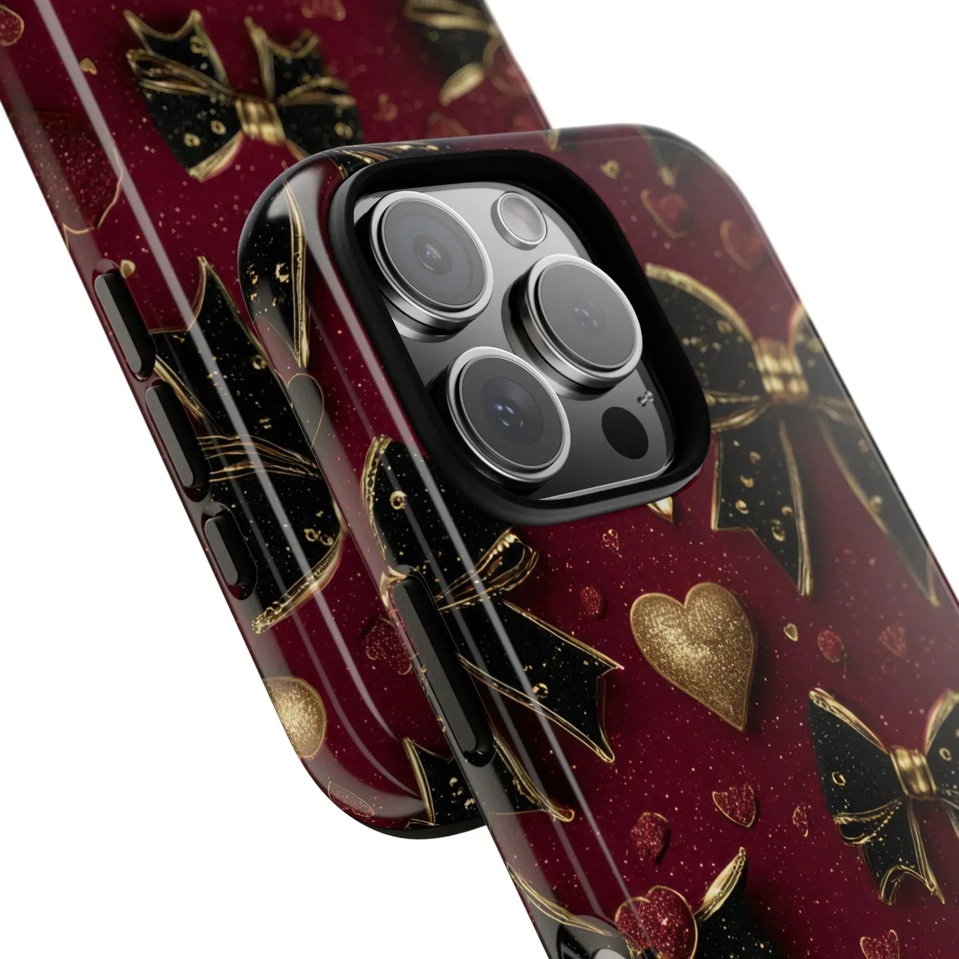 Velvet Valentine Charm Phone Case for iPhone 11-17 and Galaxy S10-S25 - KARARMDESIGN