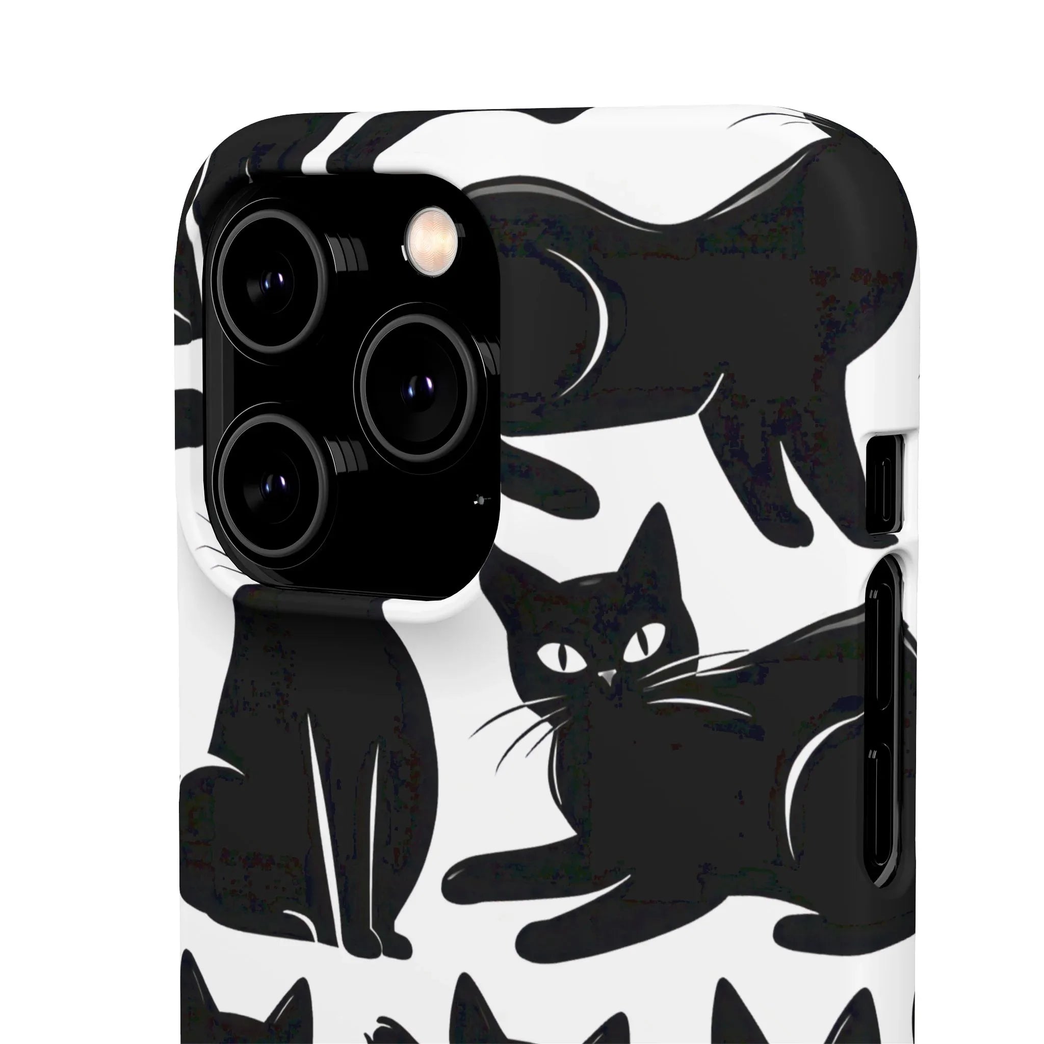 Black Cats Phone Case for iPhone 11-17 and Galaxy S20-S25 - KARARMDESIGN