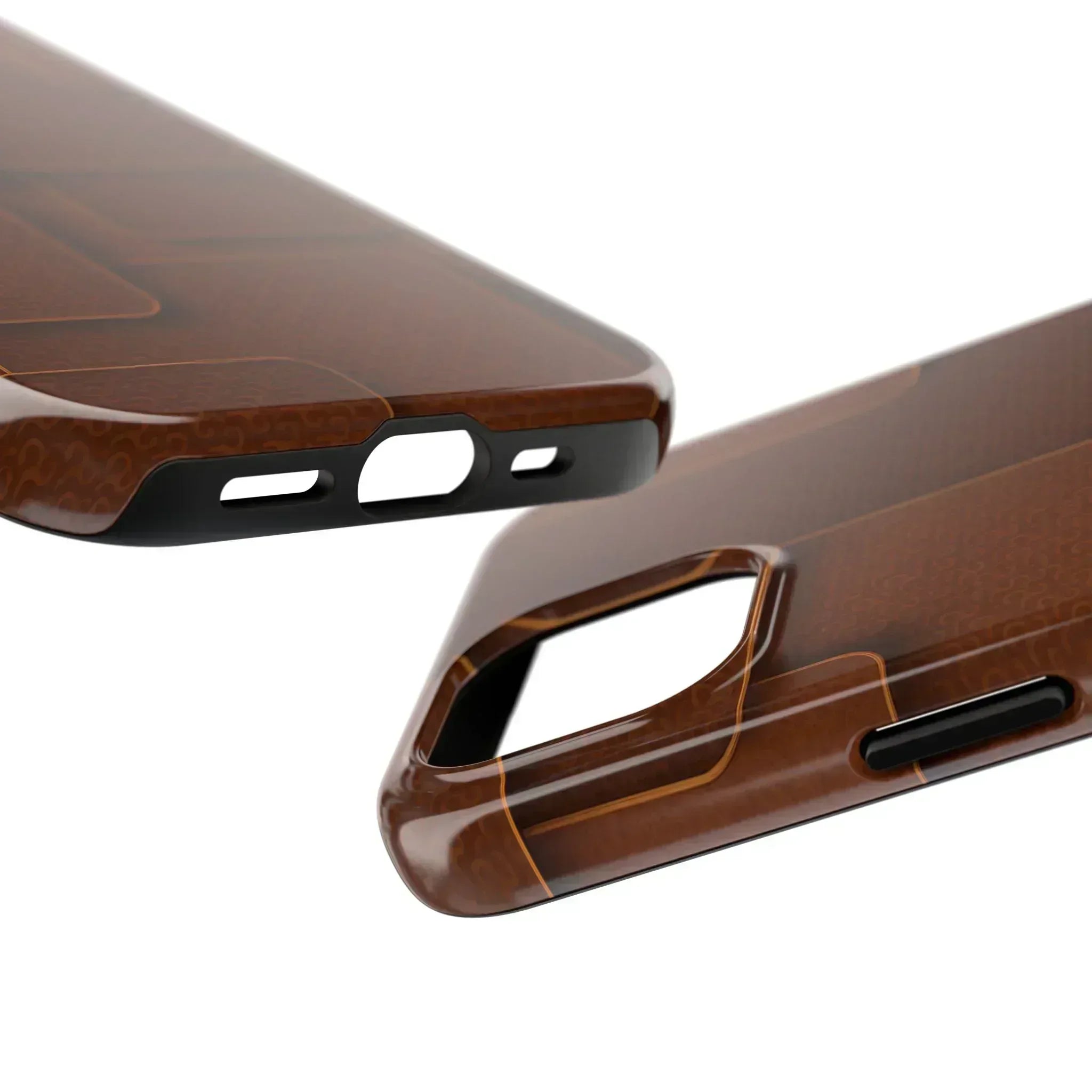 Textured Brown Phone Case for iPhone 7-16 and Samsung Galaxy S21-S24 - KARARMDESIGN